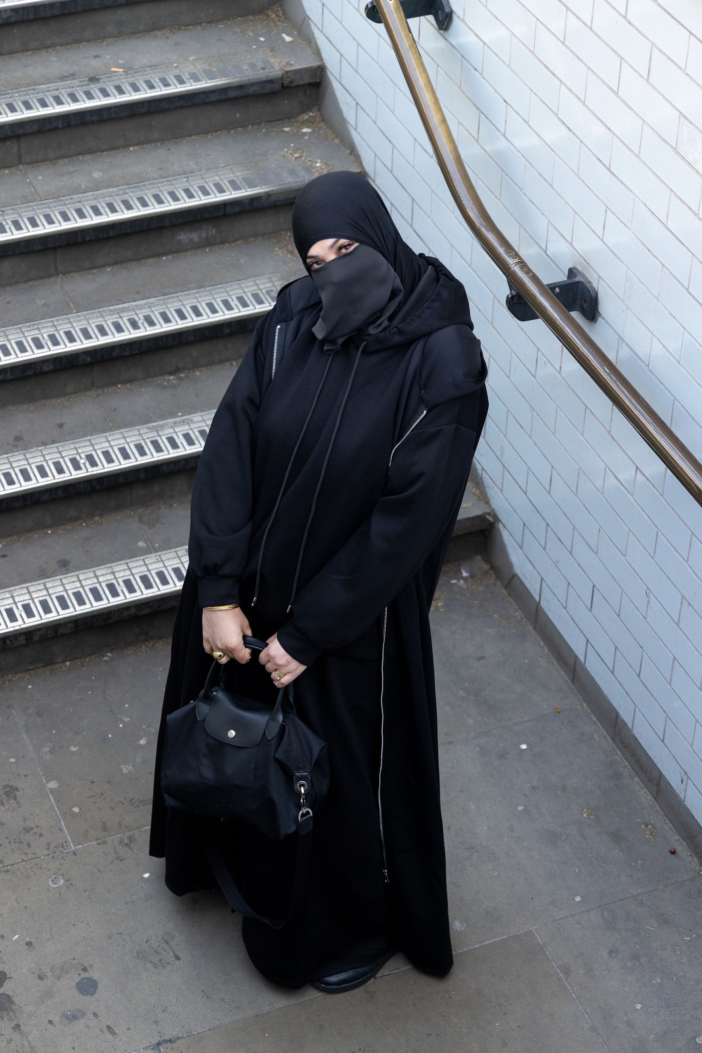Black Hoodie Abaya Jacket size 50 to 60
