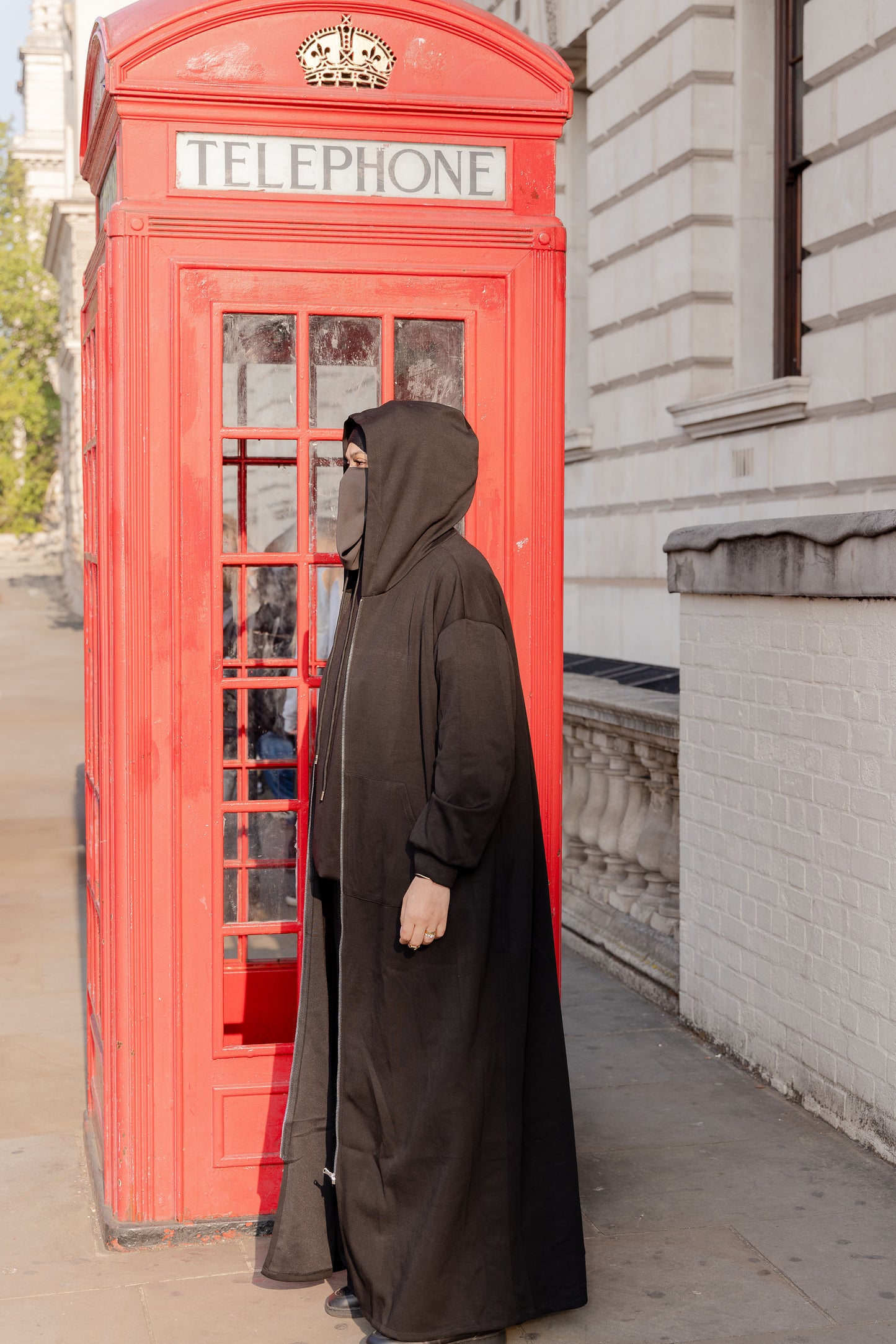 Black Hoodie Abaya Jacket size 50 to 60