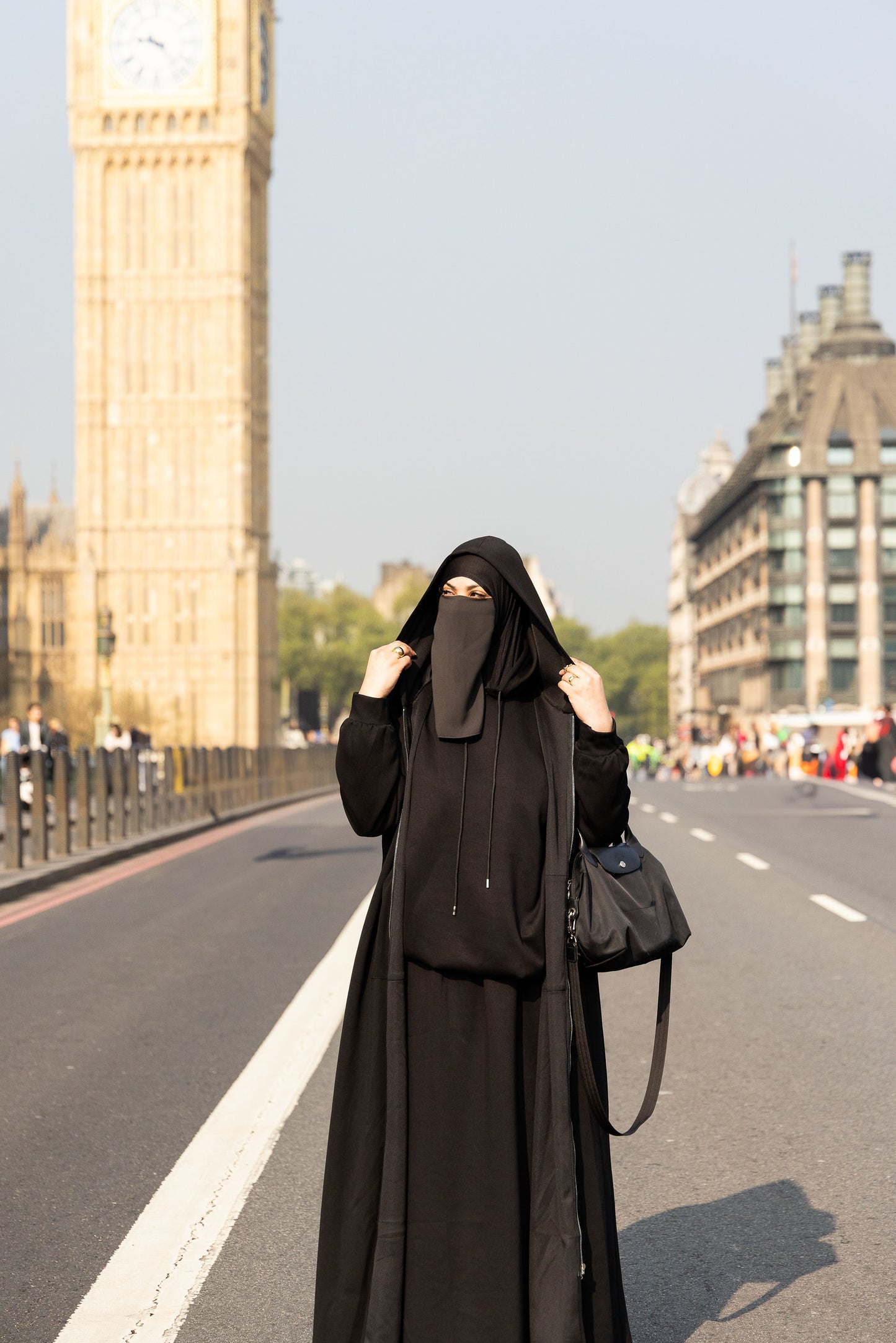Black Hoodie Abaya Jacket size 50 to 60