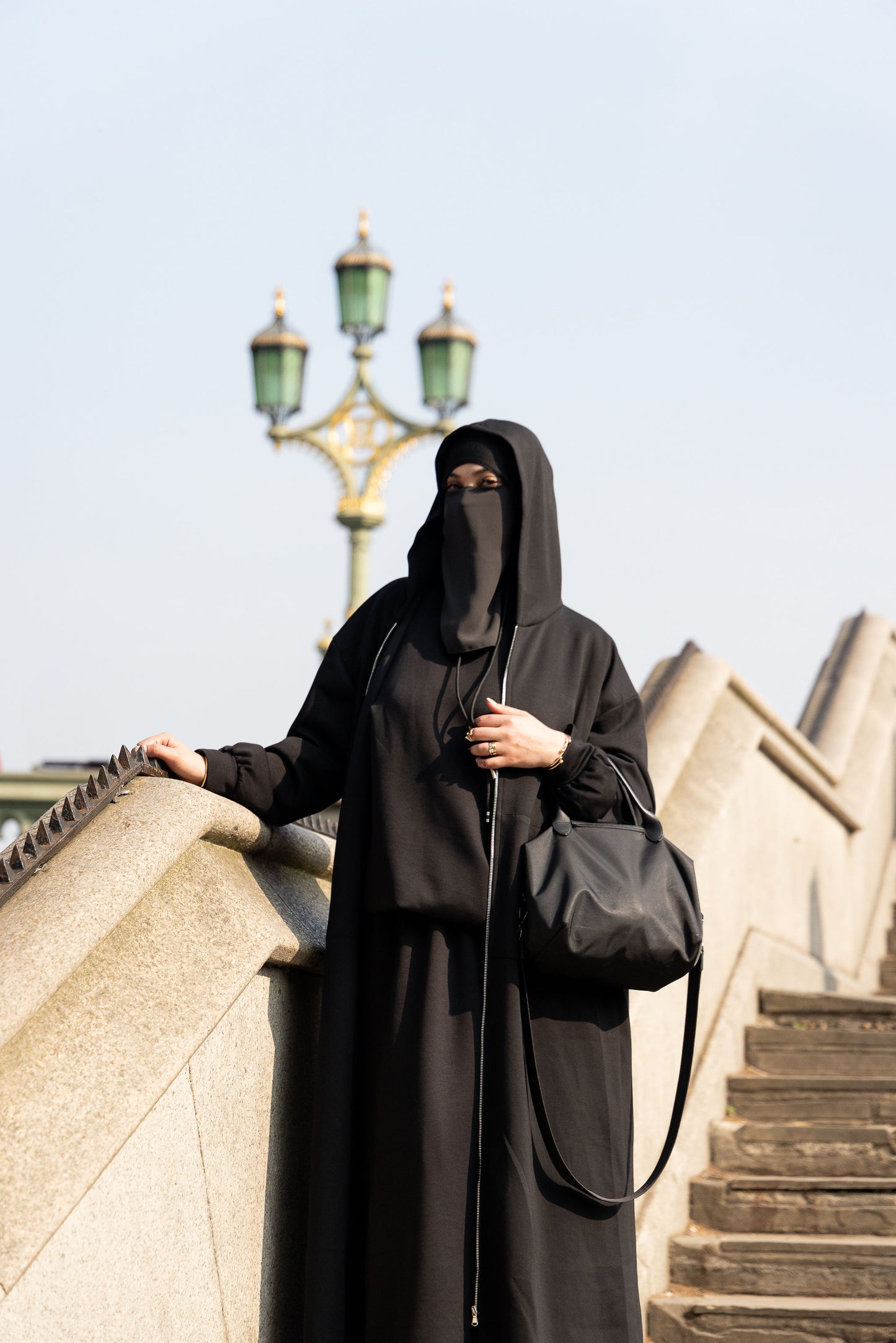 Black Hoodie Abaya Jacket size 50 to 60