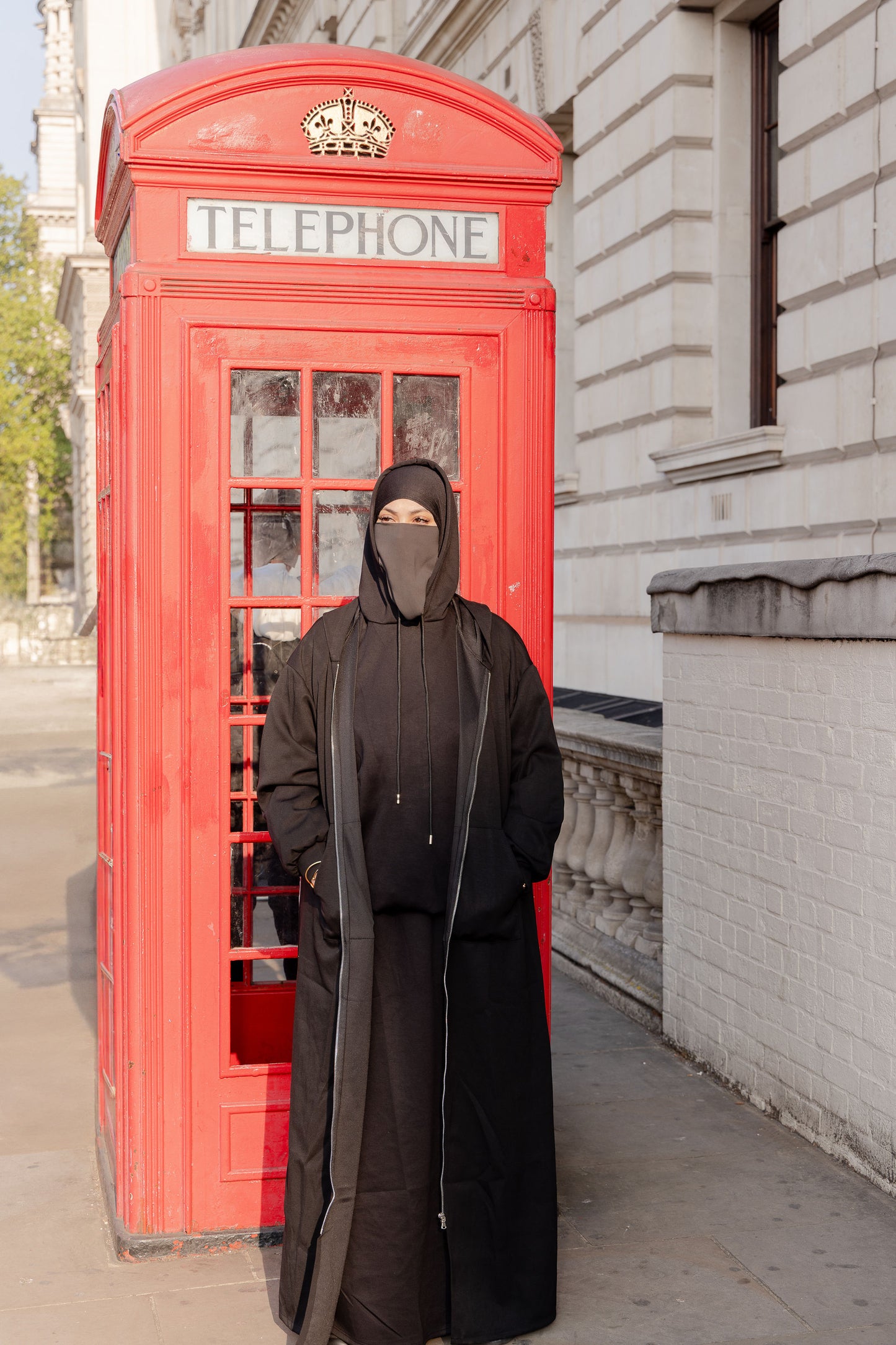 Black Hoodie Abaya Jacket size 50 to 60