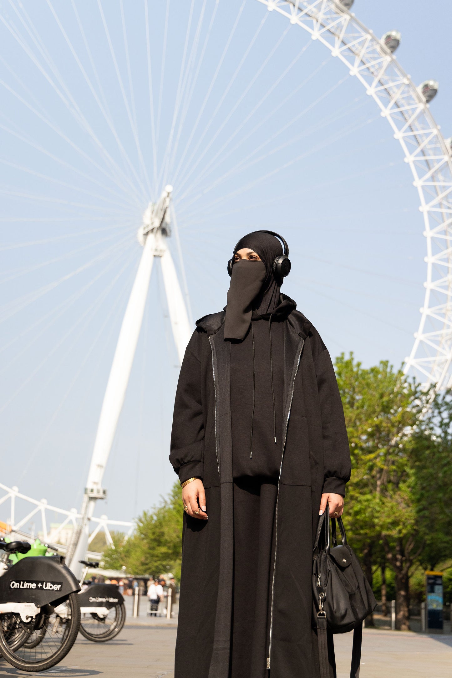 Black Hoodie Abaya Jacket size 50 to 60