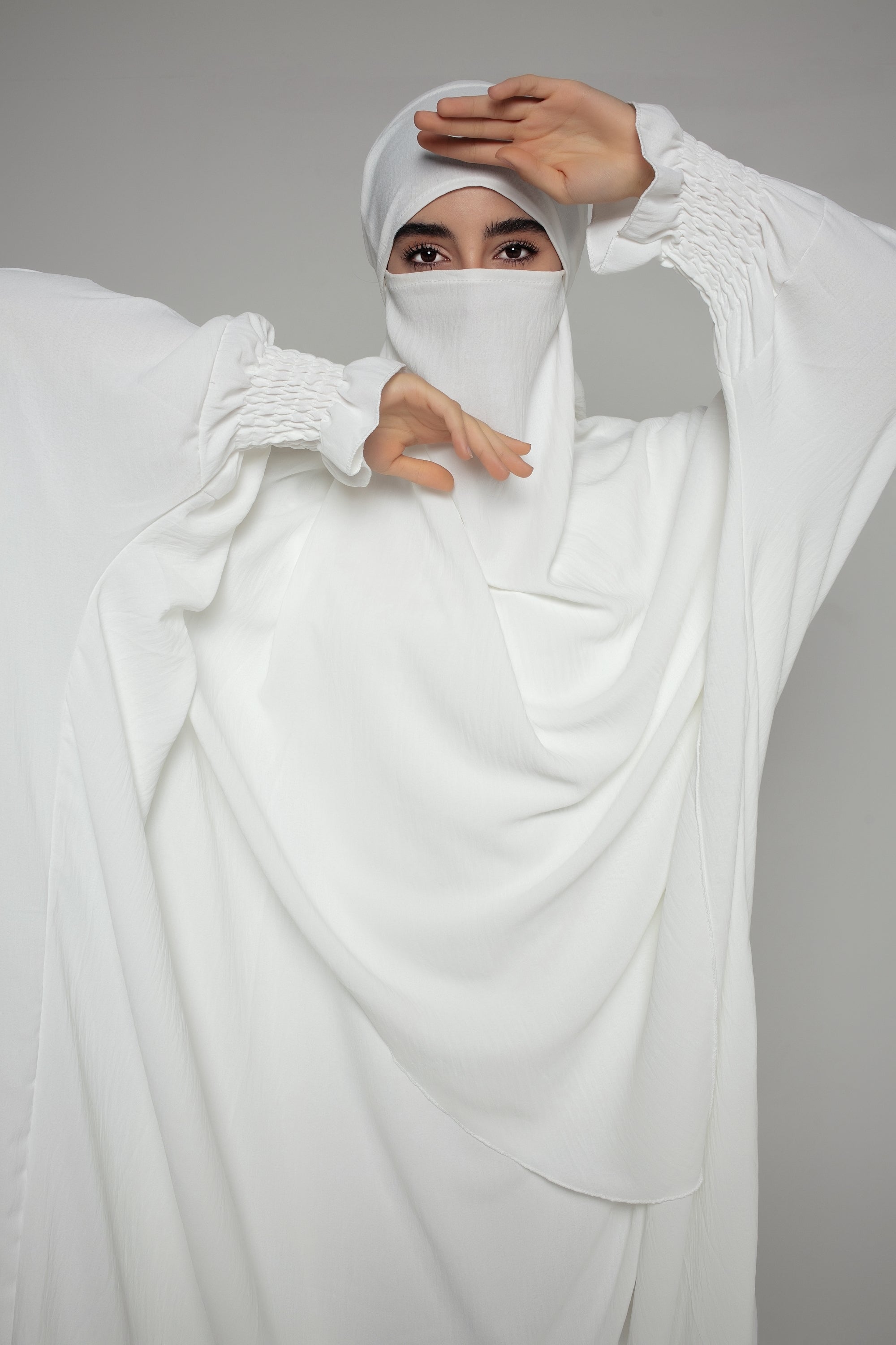 Abaya with Double Layer Khimar Set