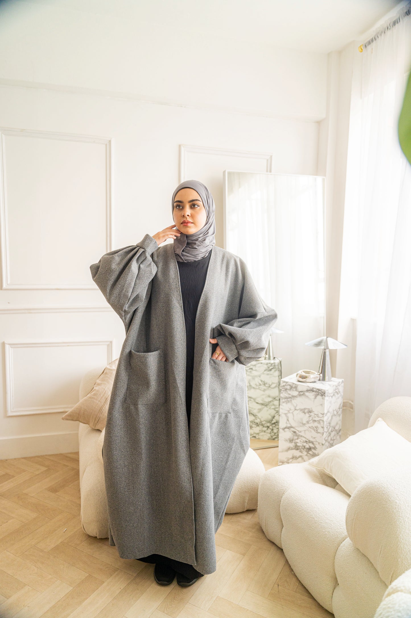 Abaya Coat Balloon Sleeves