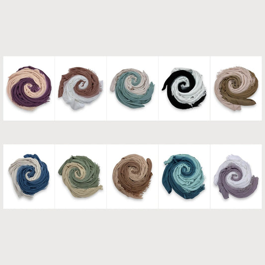 Linen Blend Ombre Scarf