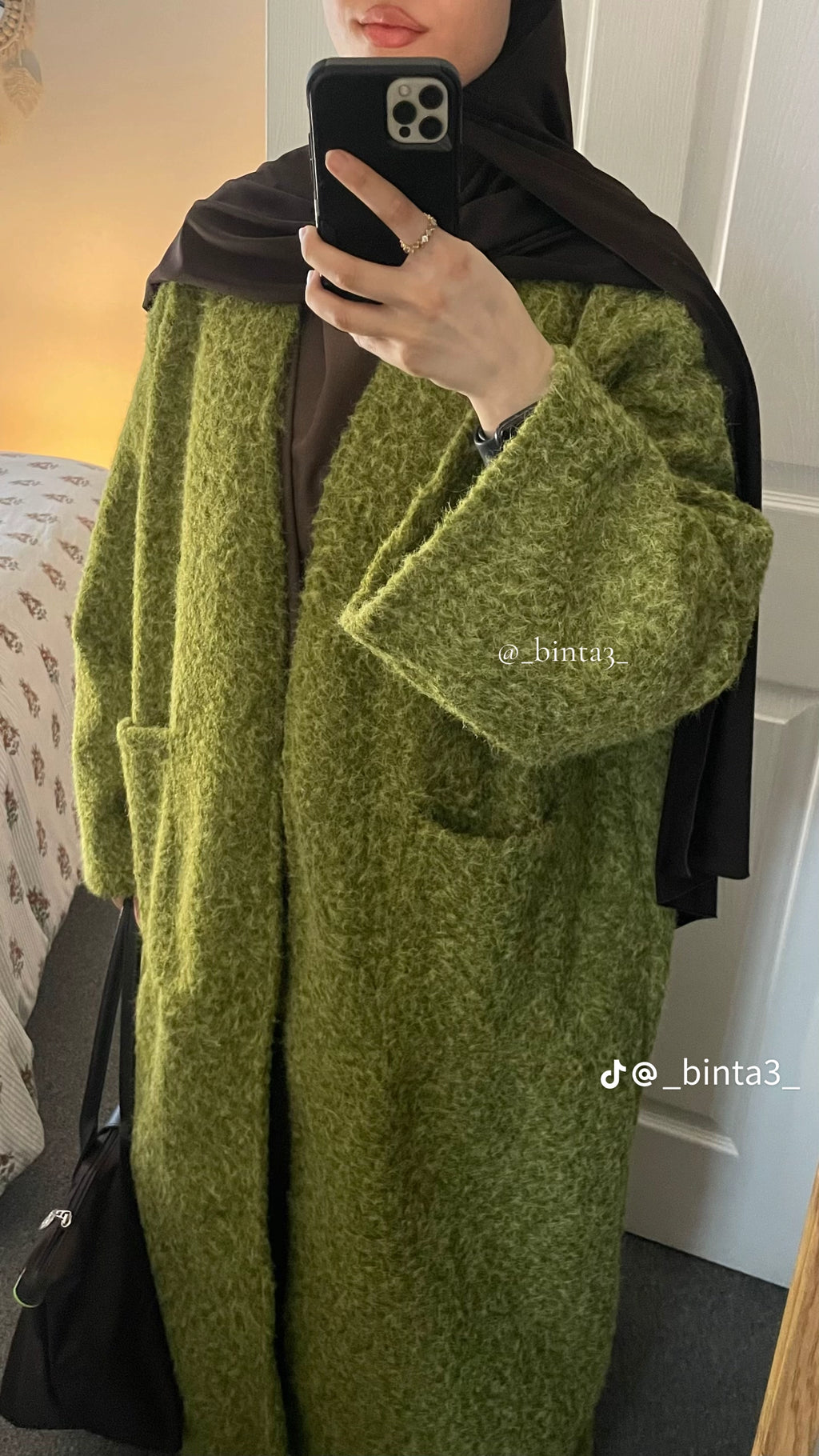 Fluffy Abaya Coat