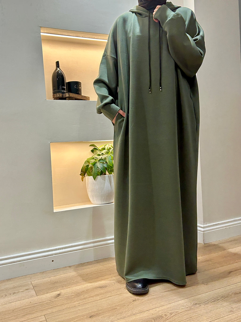 Sporty Hooded Abaya