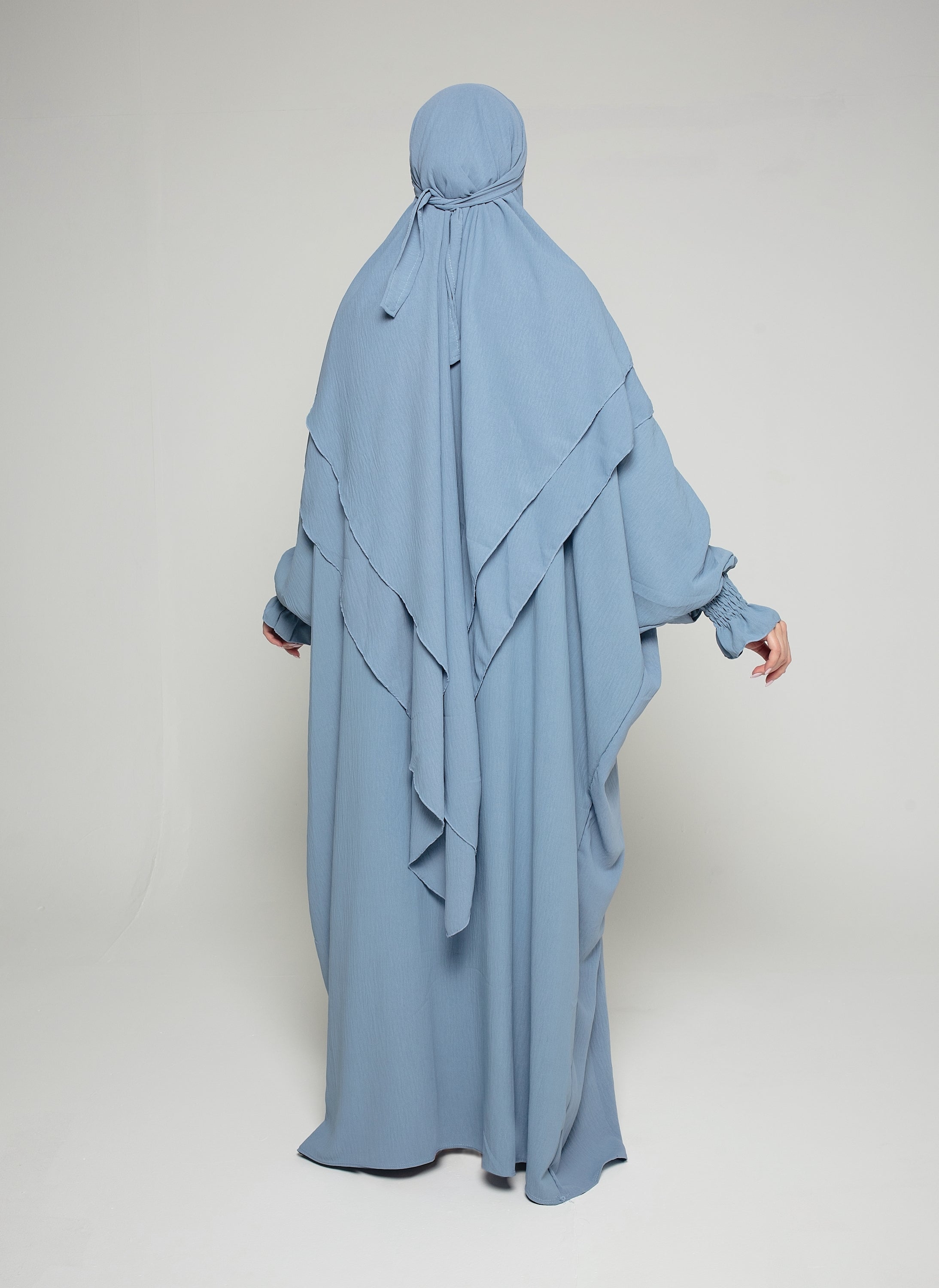 Abaya with Double Layer Khimar Set