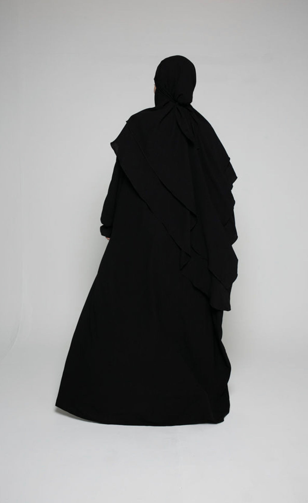Abaya with Double Layer Khimar Set