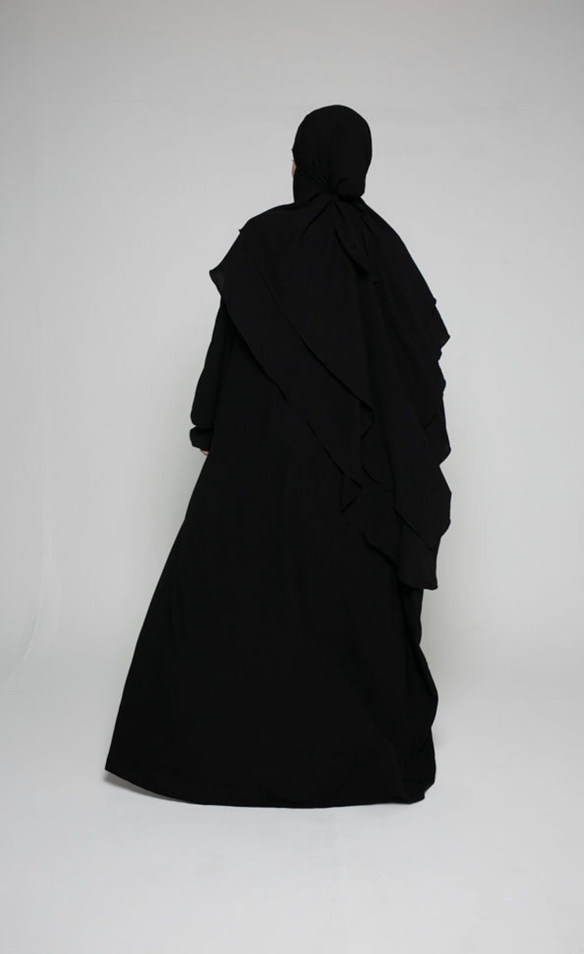 2 layers khimar Set with Abaya