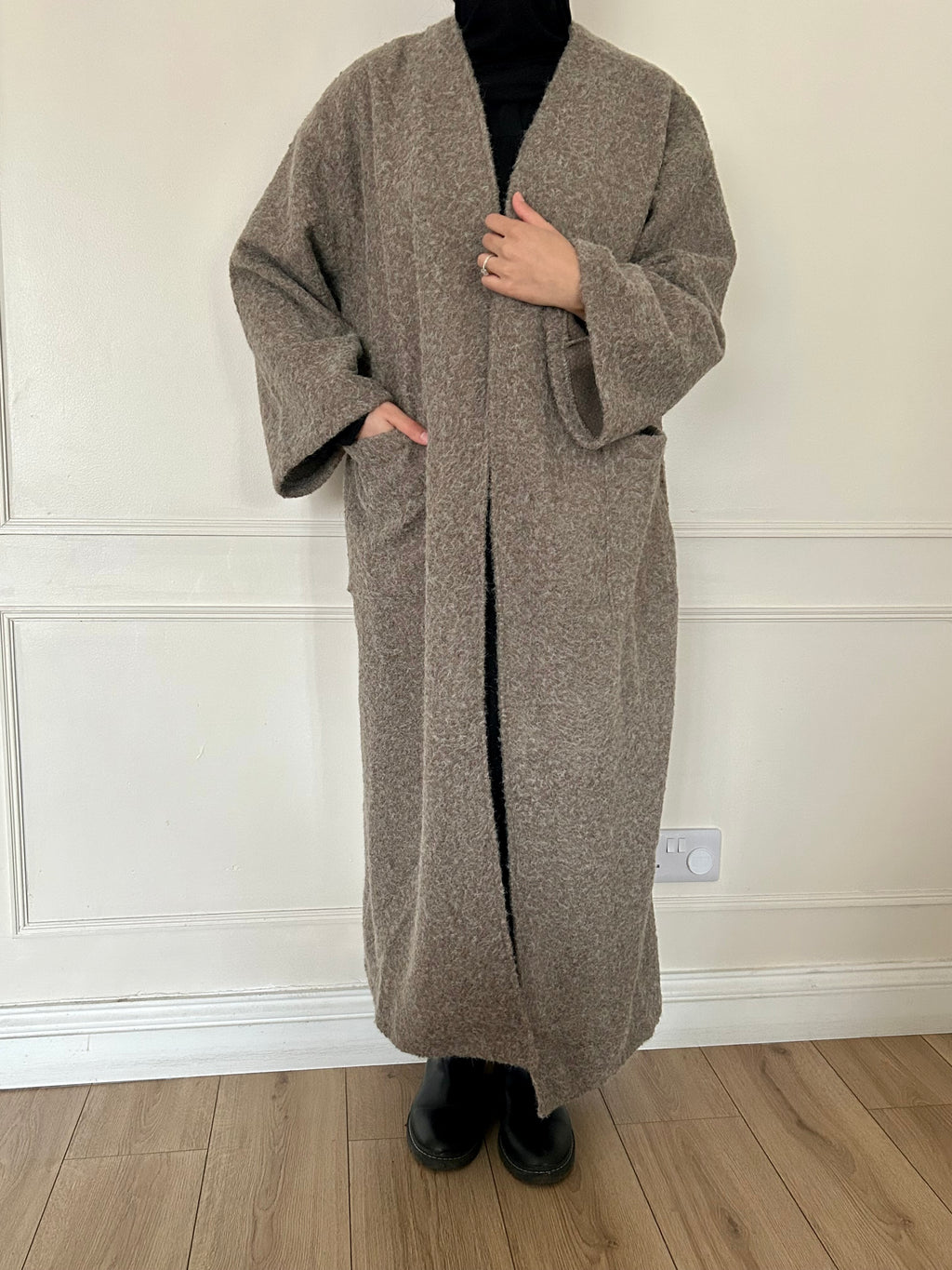 Fluffy Abaya Coat