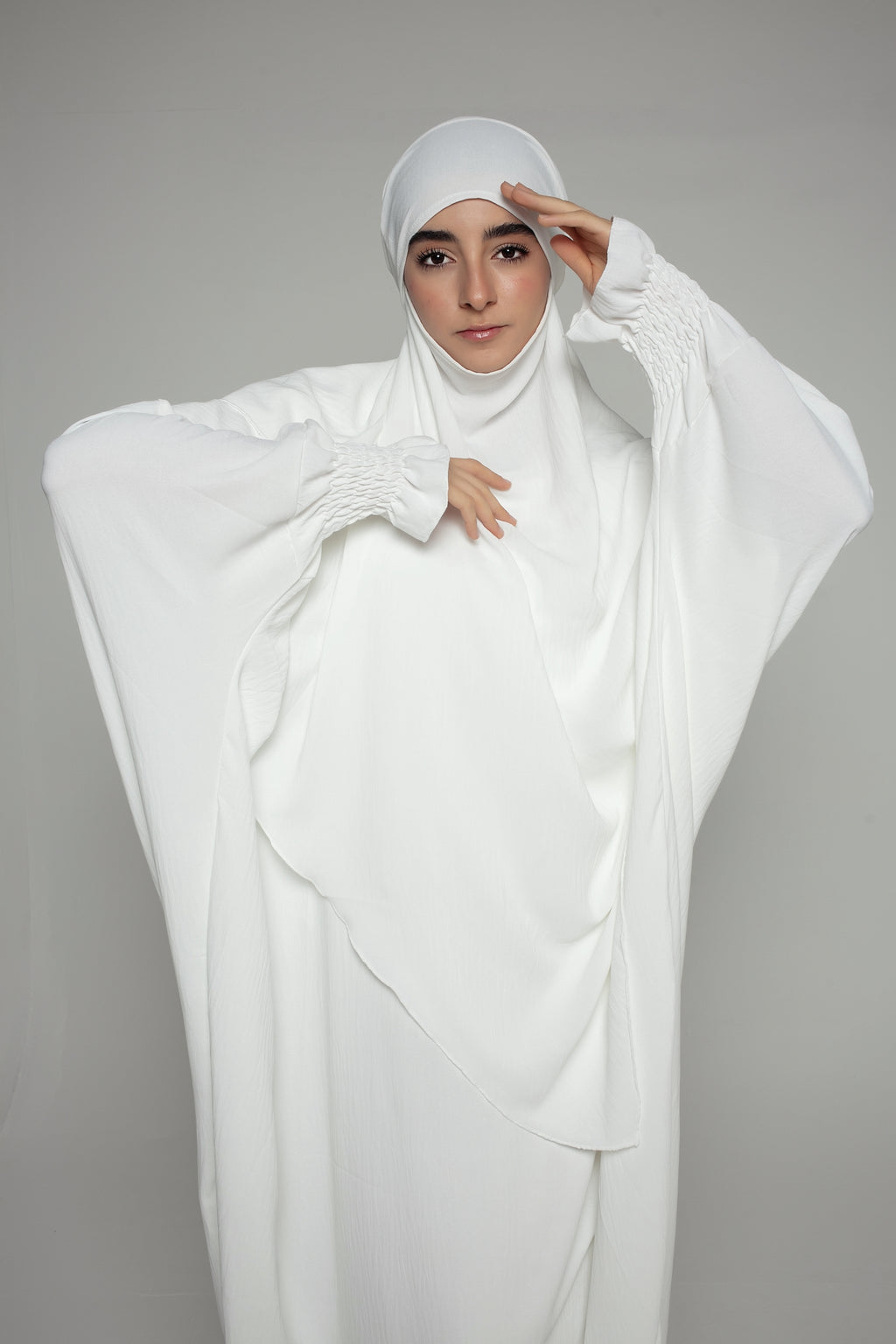 Abaya with Double Layer Khimar Set