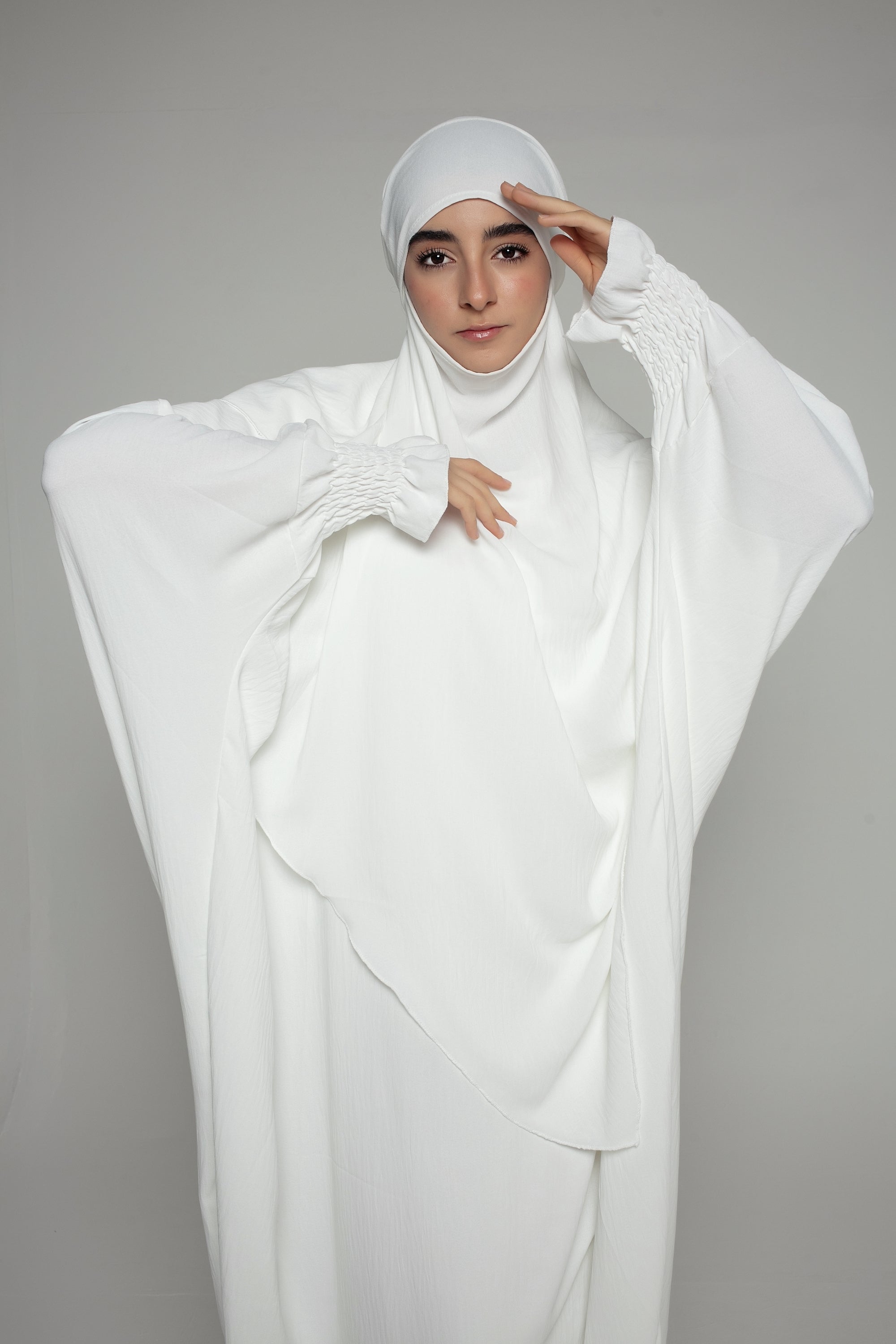 Abaya with Double Layer Khimar Set