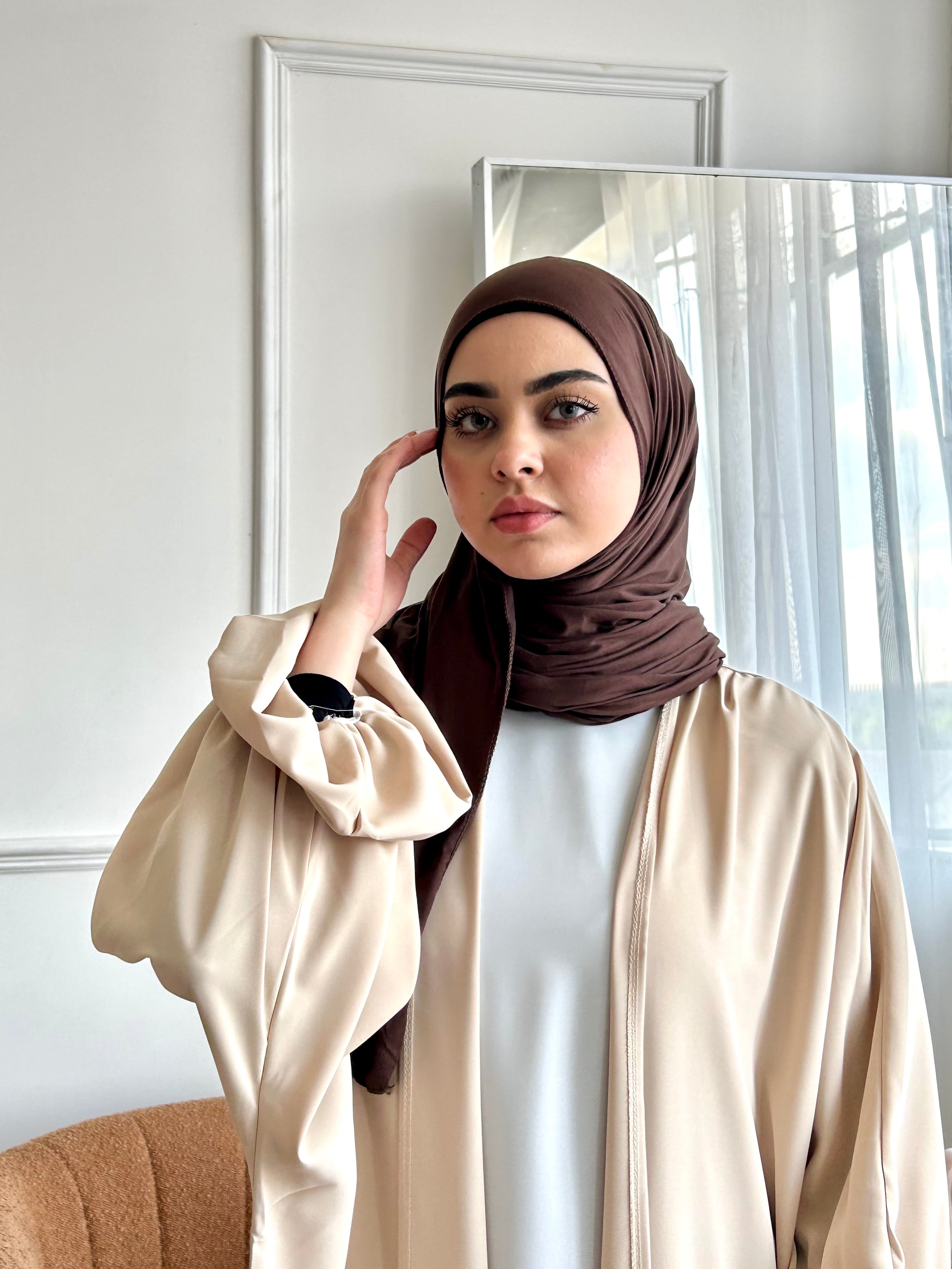 Open Kimono Abaya with Flower Sleeves