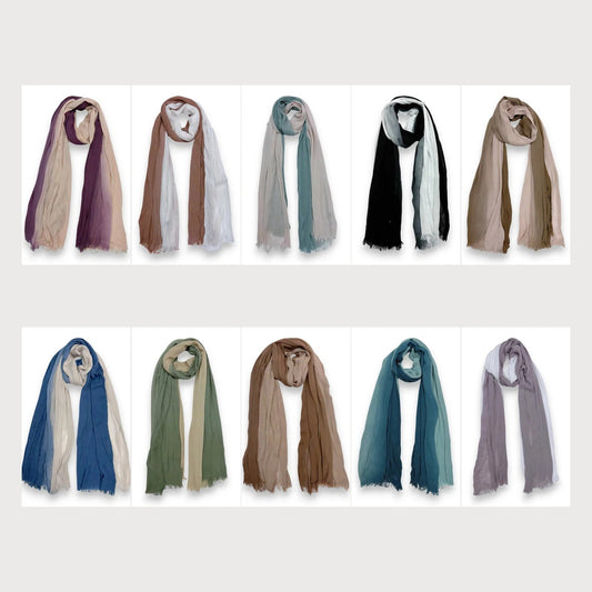 Linen Blend Ombre Scarf