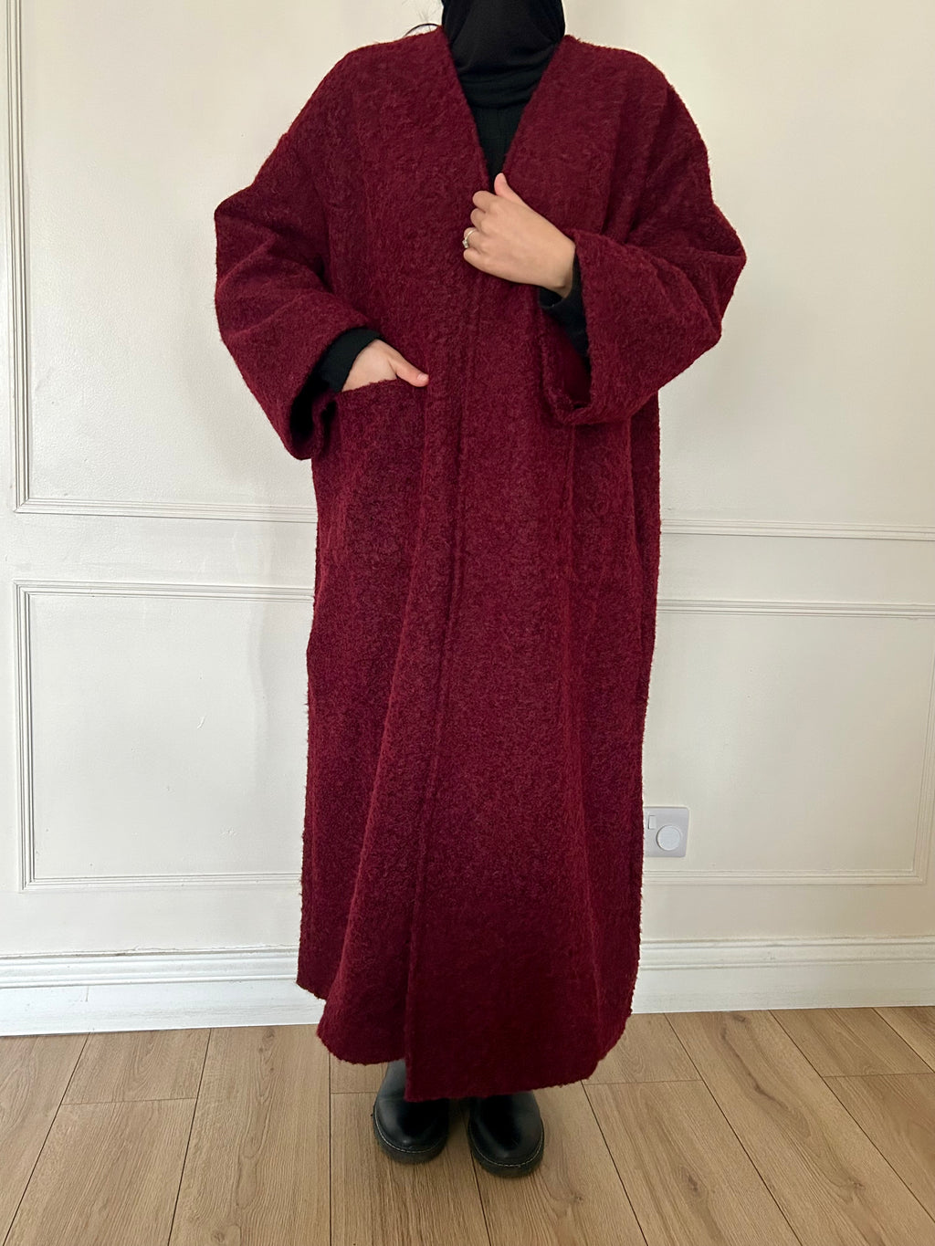 Fluffy Abaya Coat