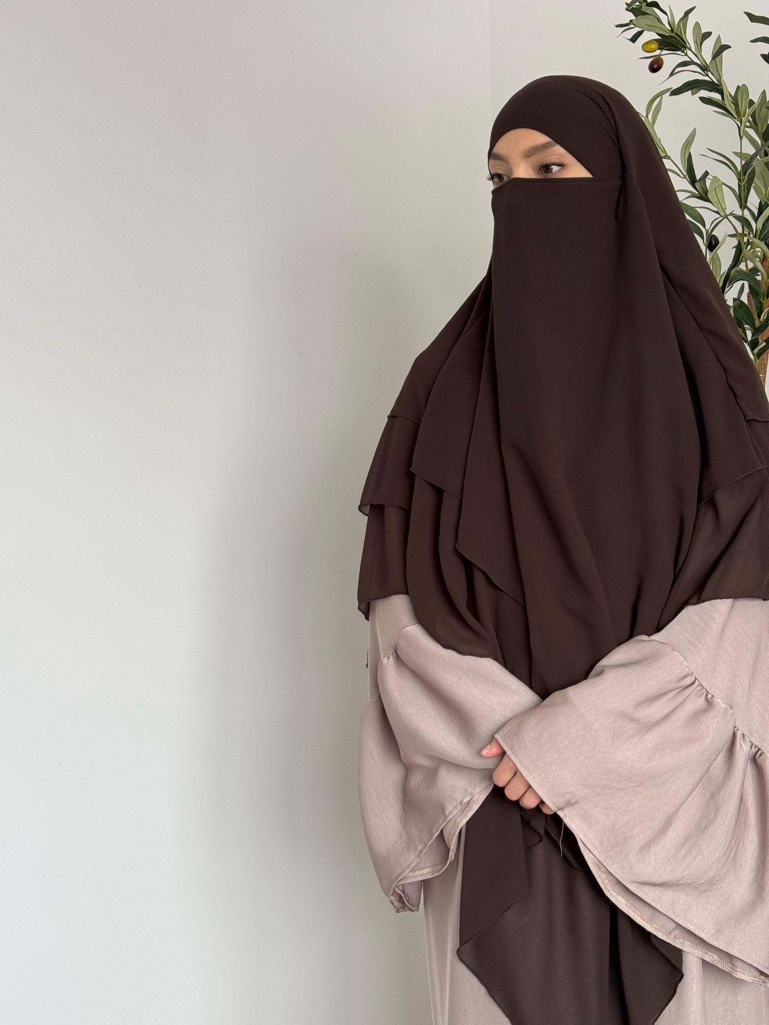 Three Layered Chiffon Khimar