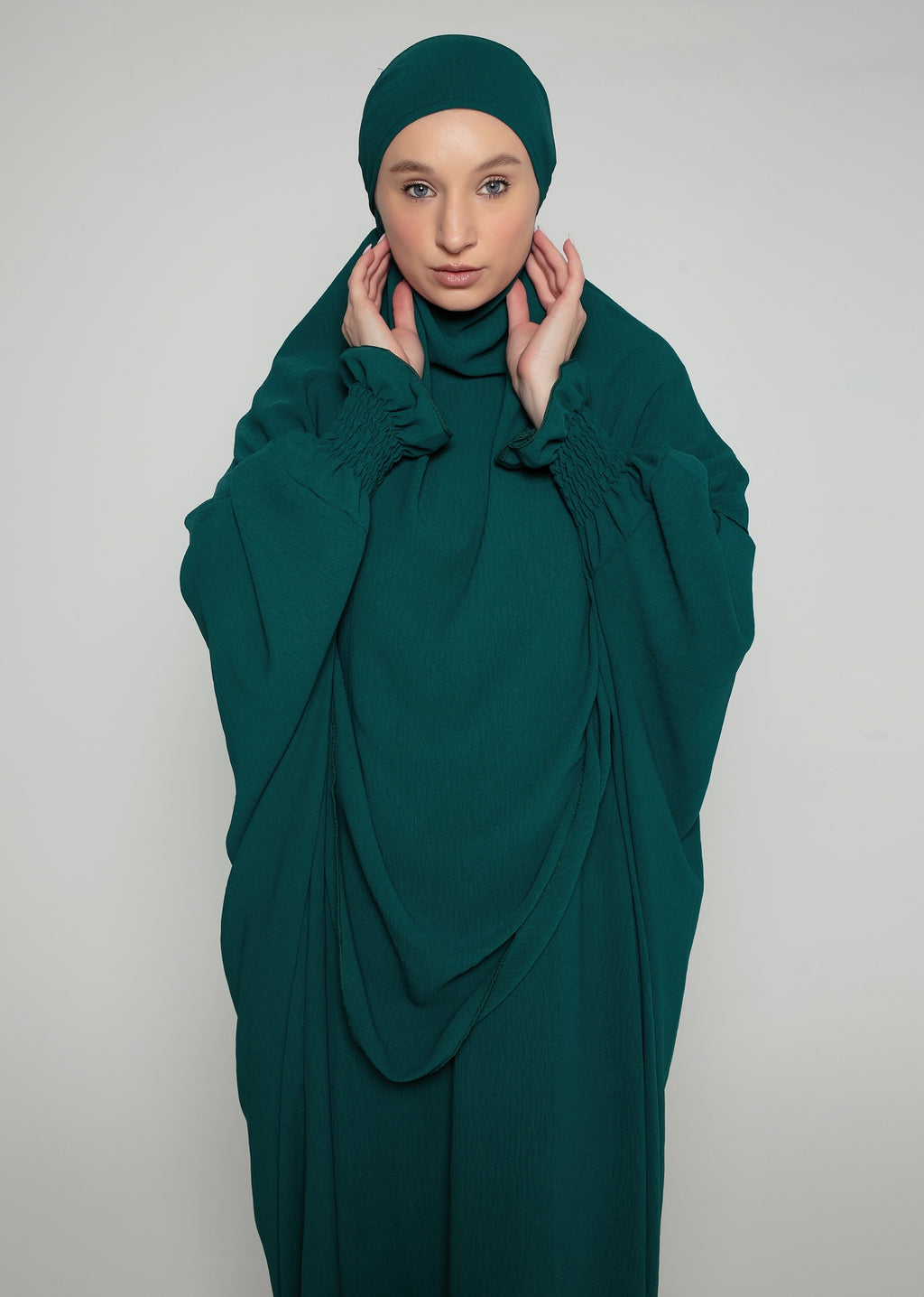 Abaya with Double Layer Khimar Set