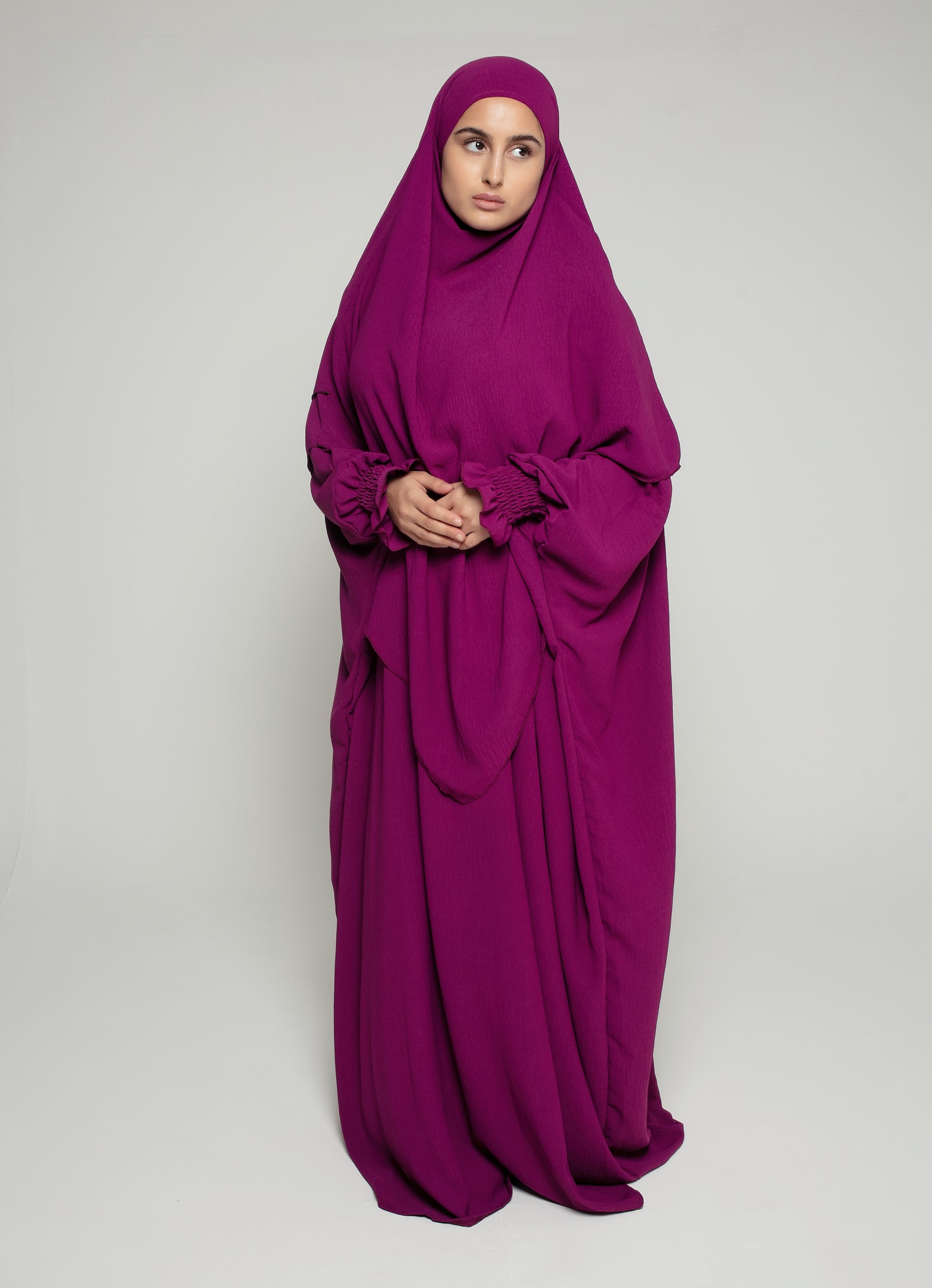 Abaya with Double Layer Khimar Set