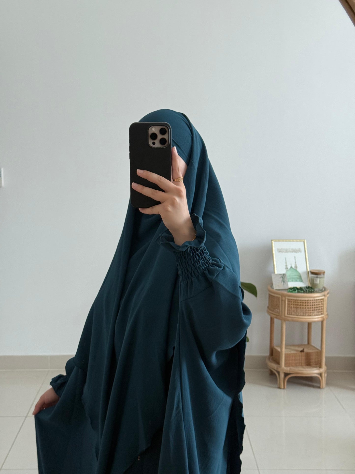 2 layers khimar Set with Abaya
