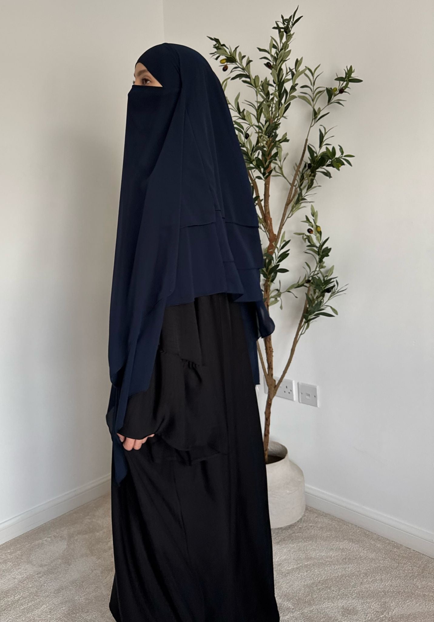 Three Layered Chiffon Khimar