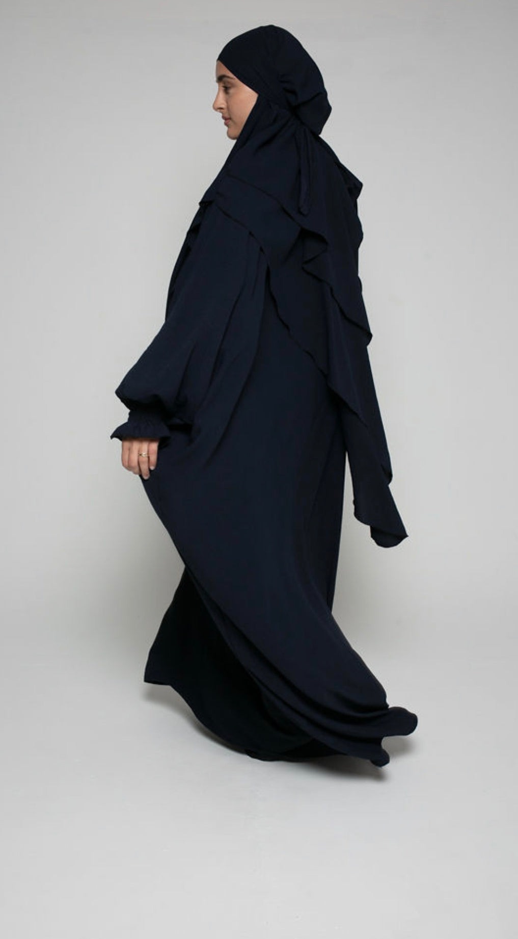 2 layers khimar Set with Abaya