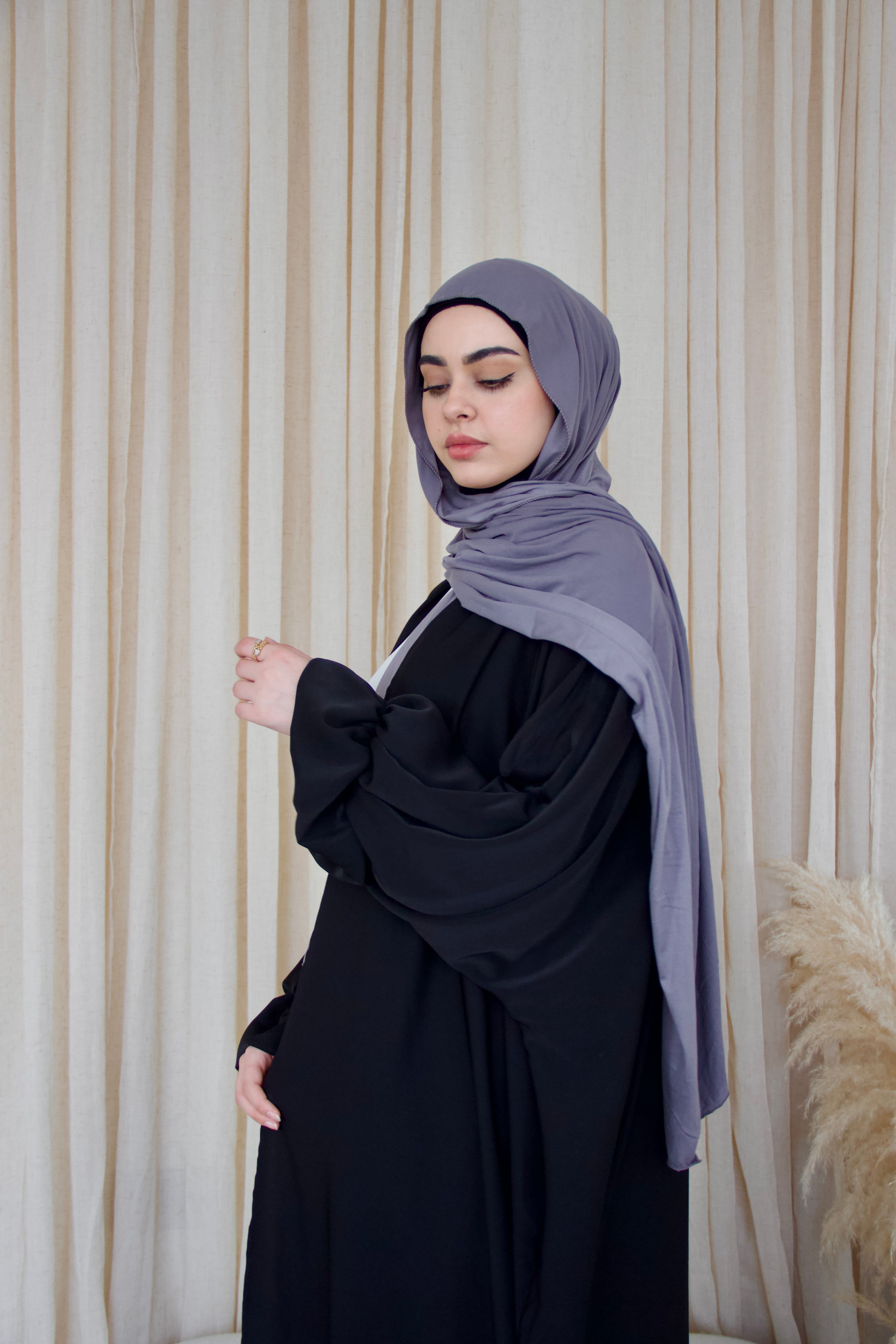 Open Kimono Abaya with Flower Sleeves