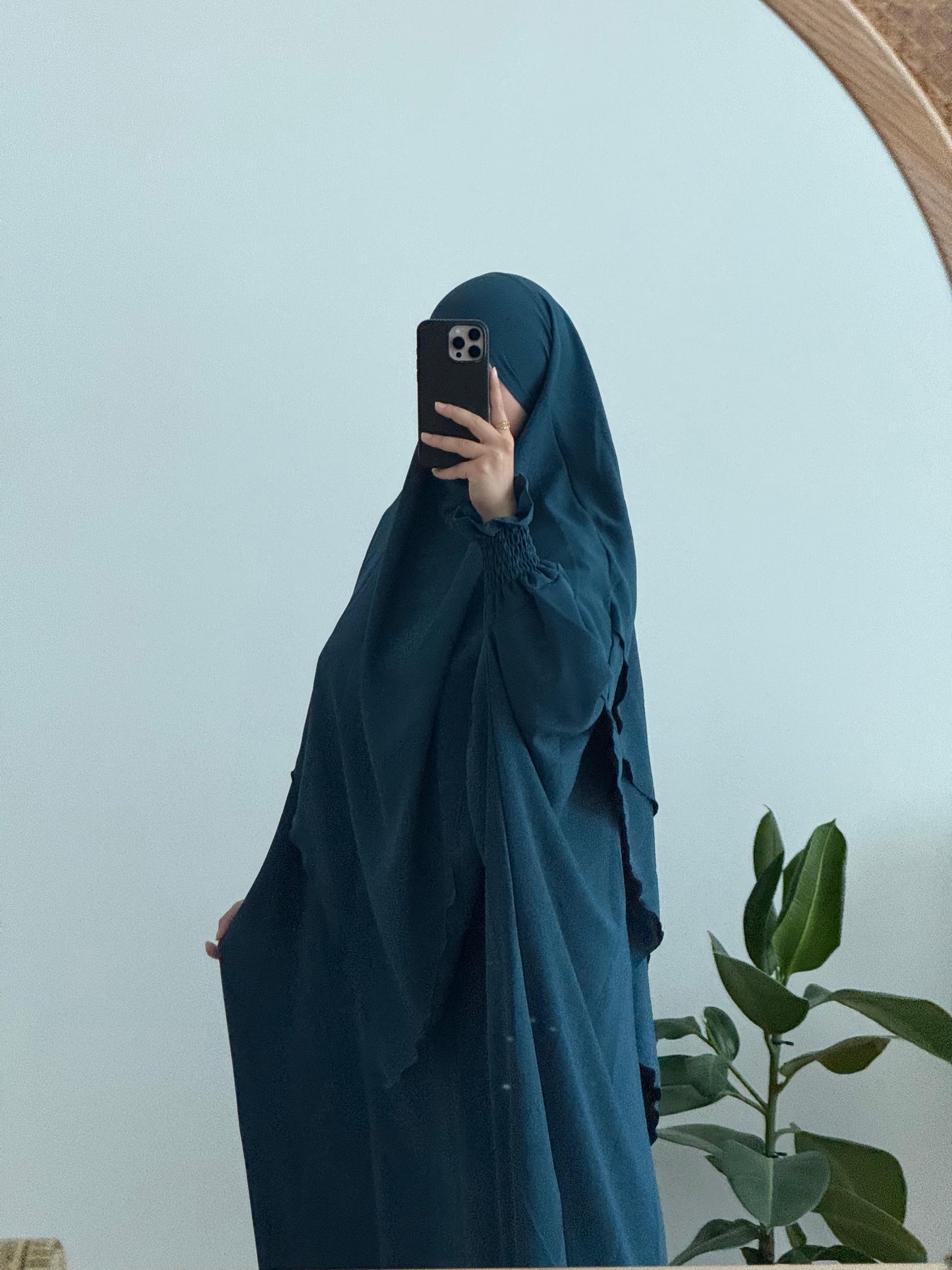 2 layers khimar Set with Abaya