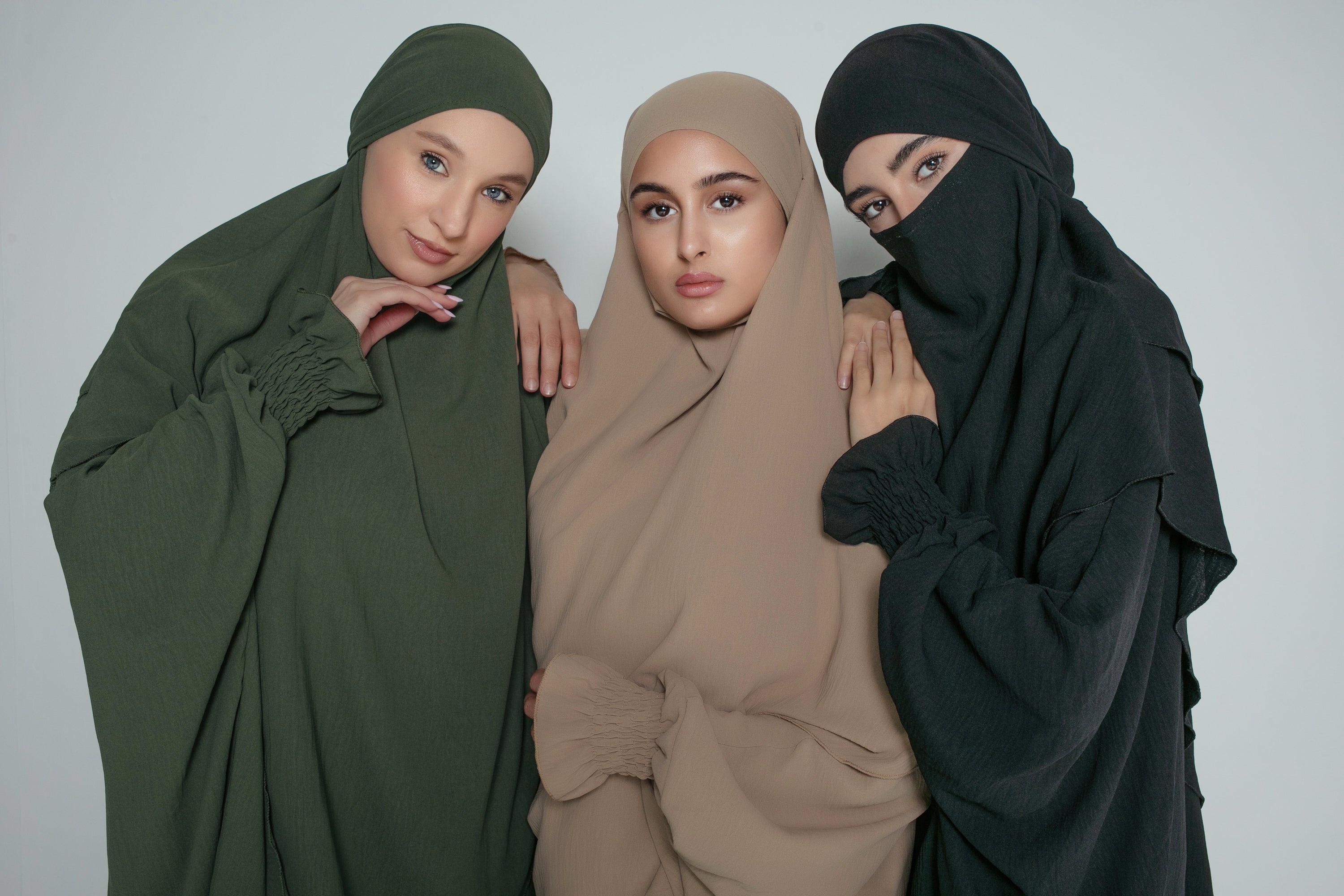 Abaya with Double Layer Khimar Set