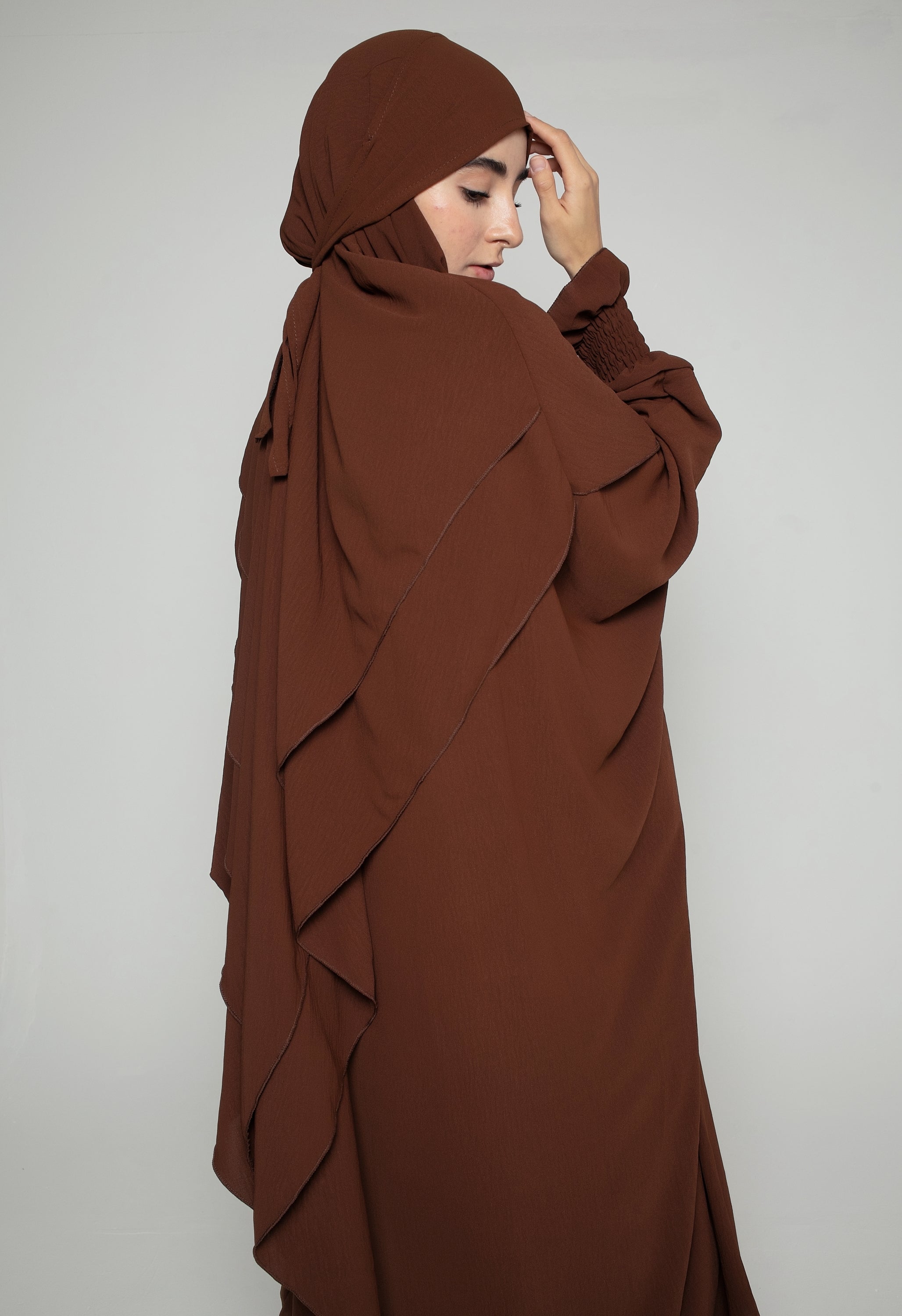 Abaya with Double Layer Khimar Set