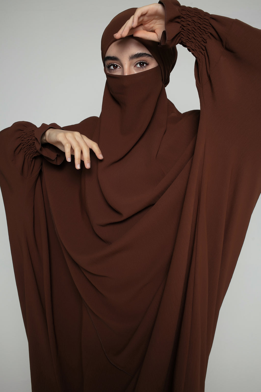 Abaya with Double Layer Khimar Set