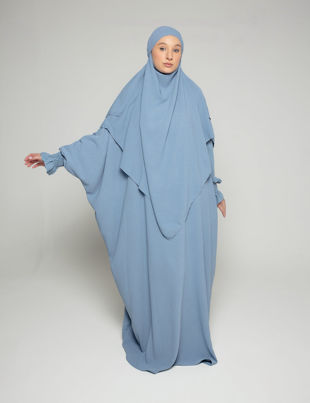 Abaya with Double Layer Khimar Set