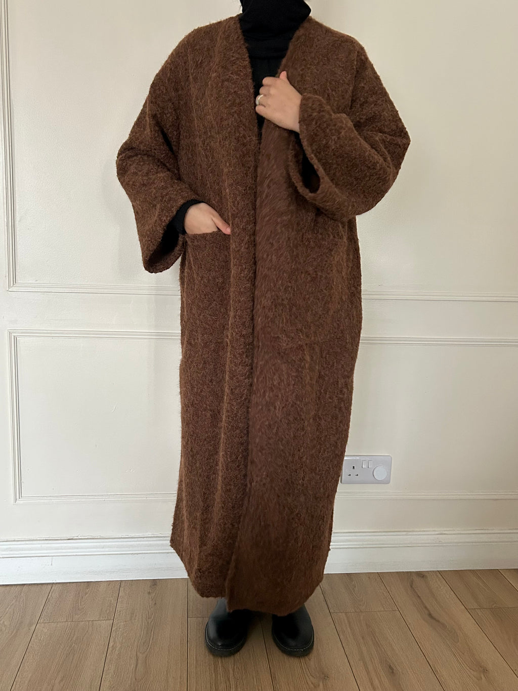 Fluffy Abaya Coat