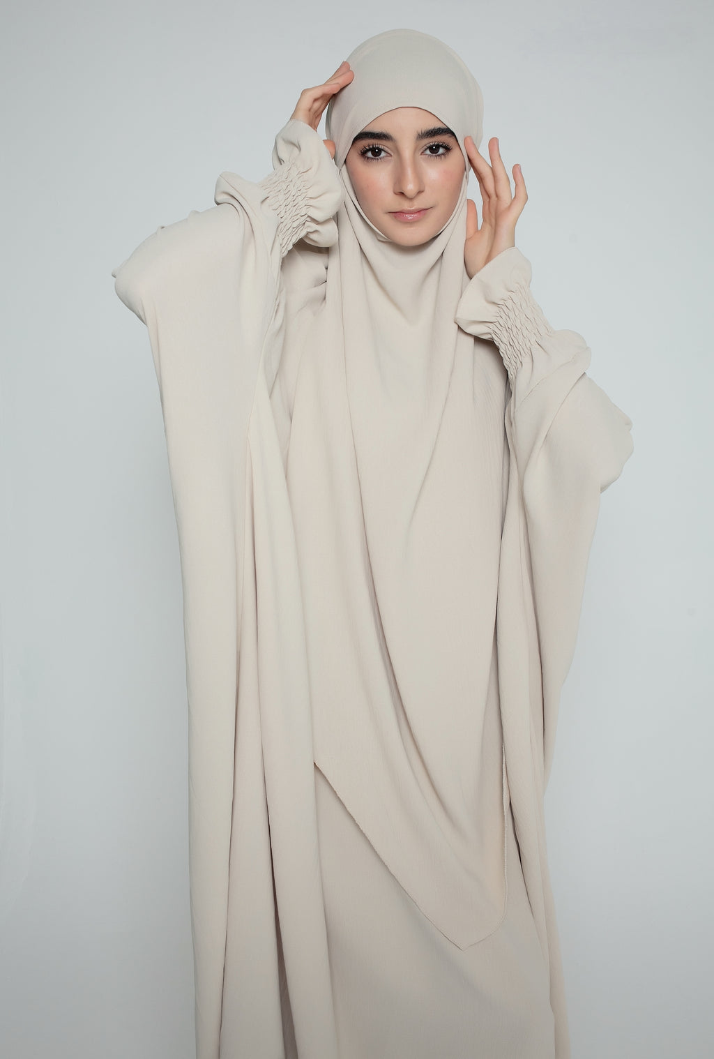 Abaya with Double Layer Khimar Set