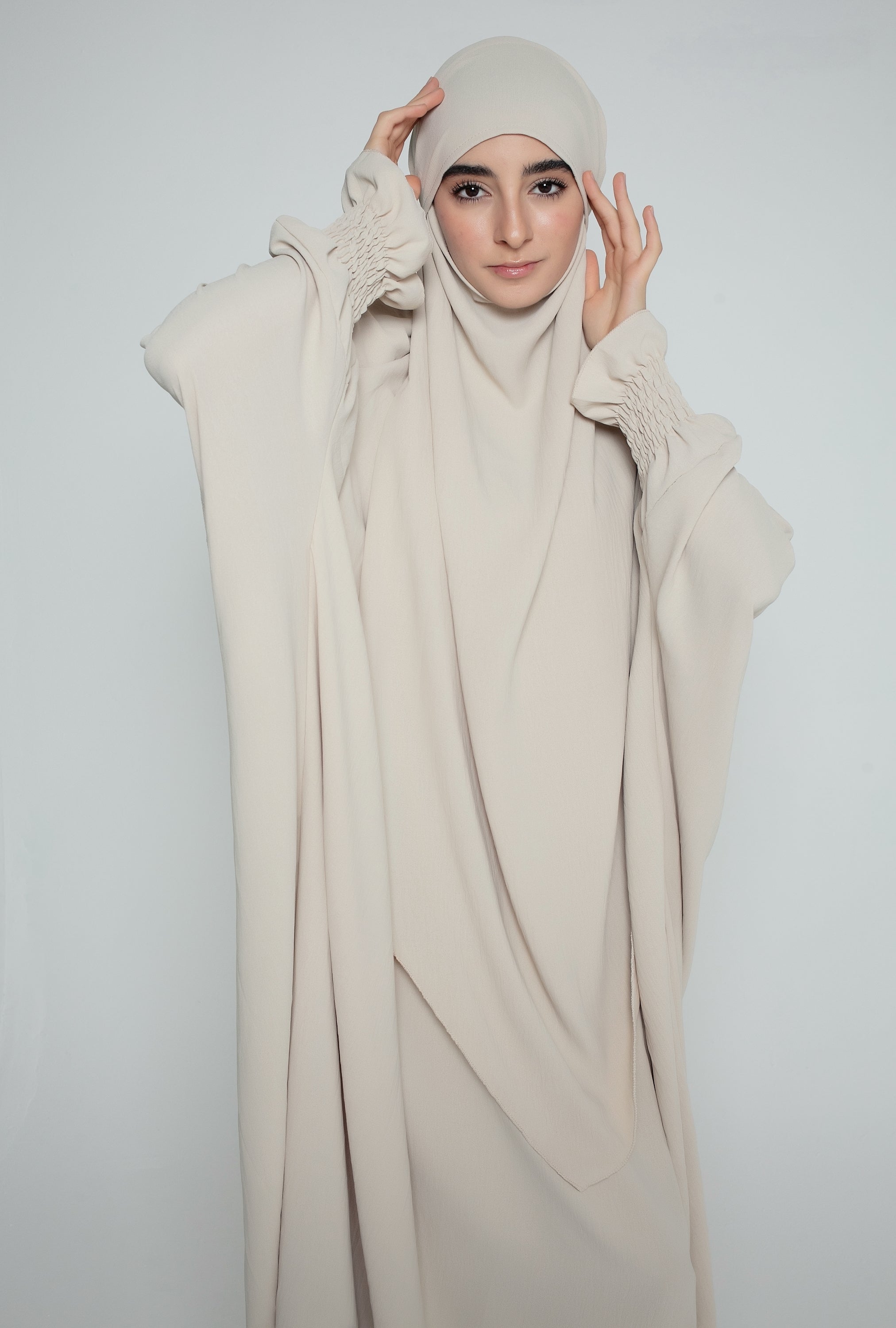 Abaya with Double Layer Khimar Set