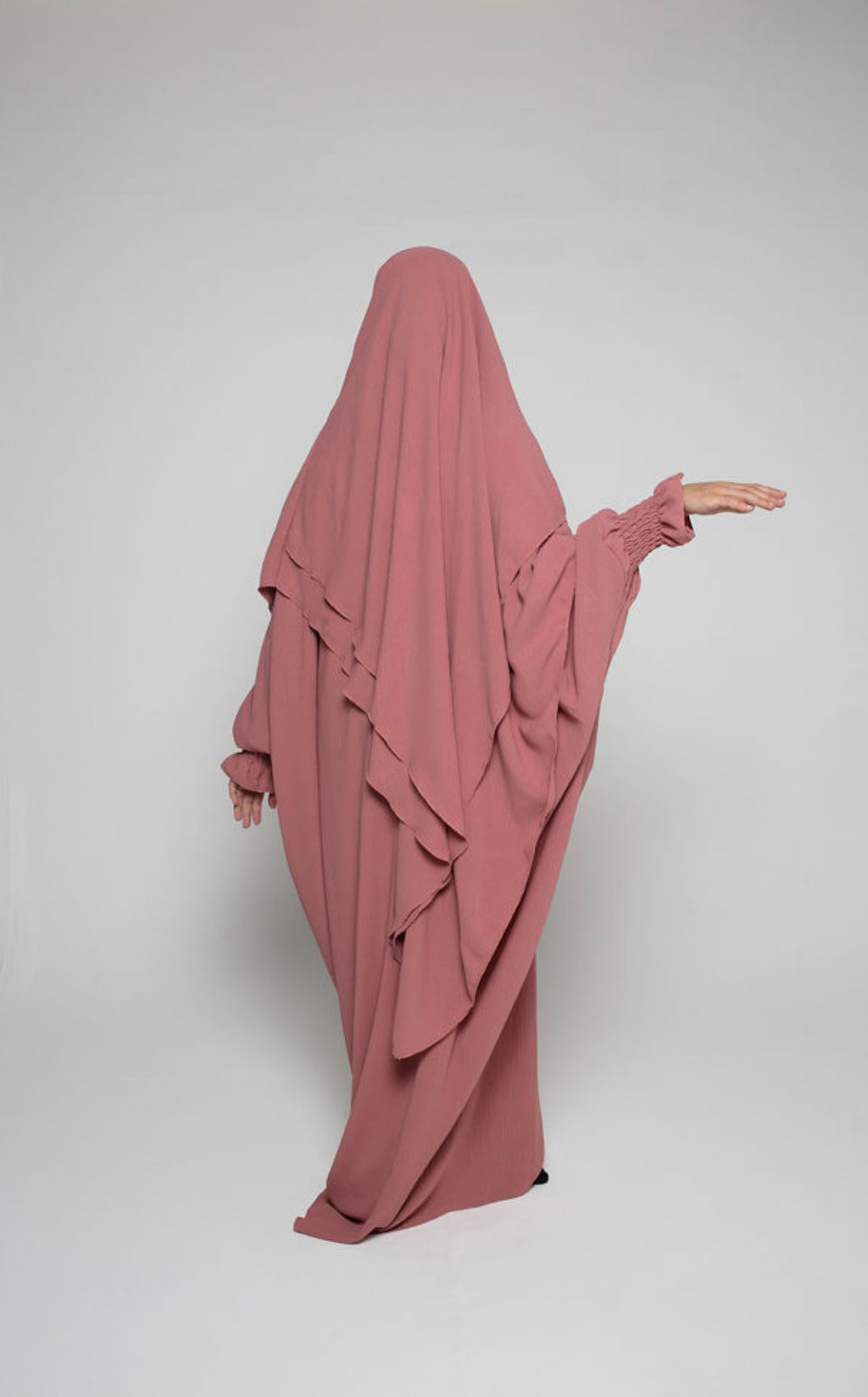 Abaya with Double Layer Khimar Set