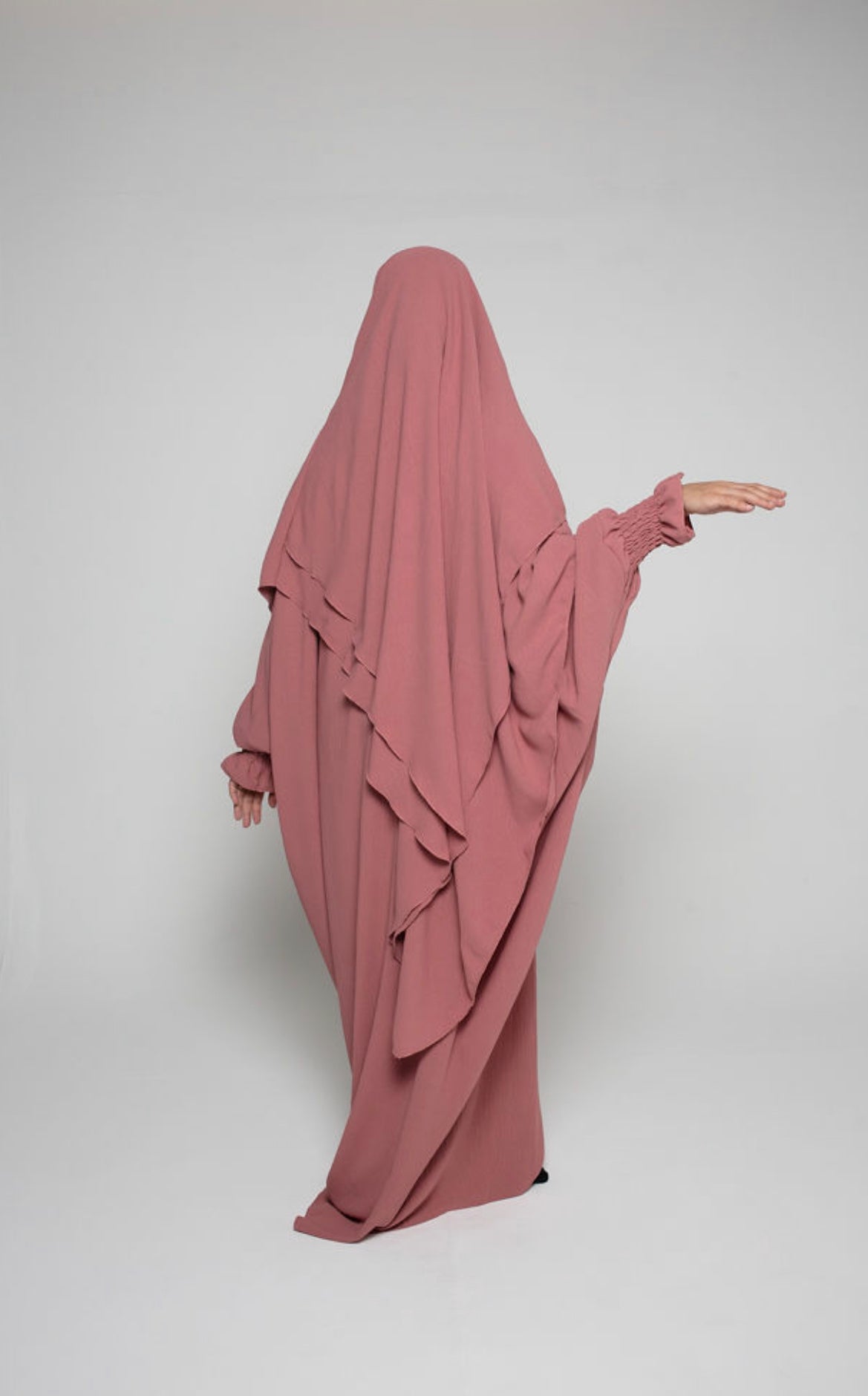 Abaya with Double Layer Khimar Set