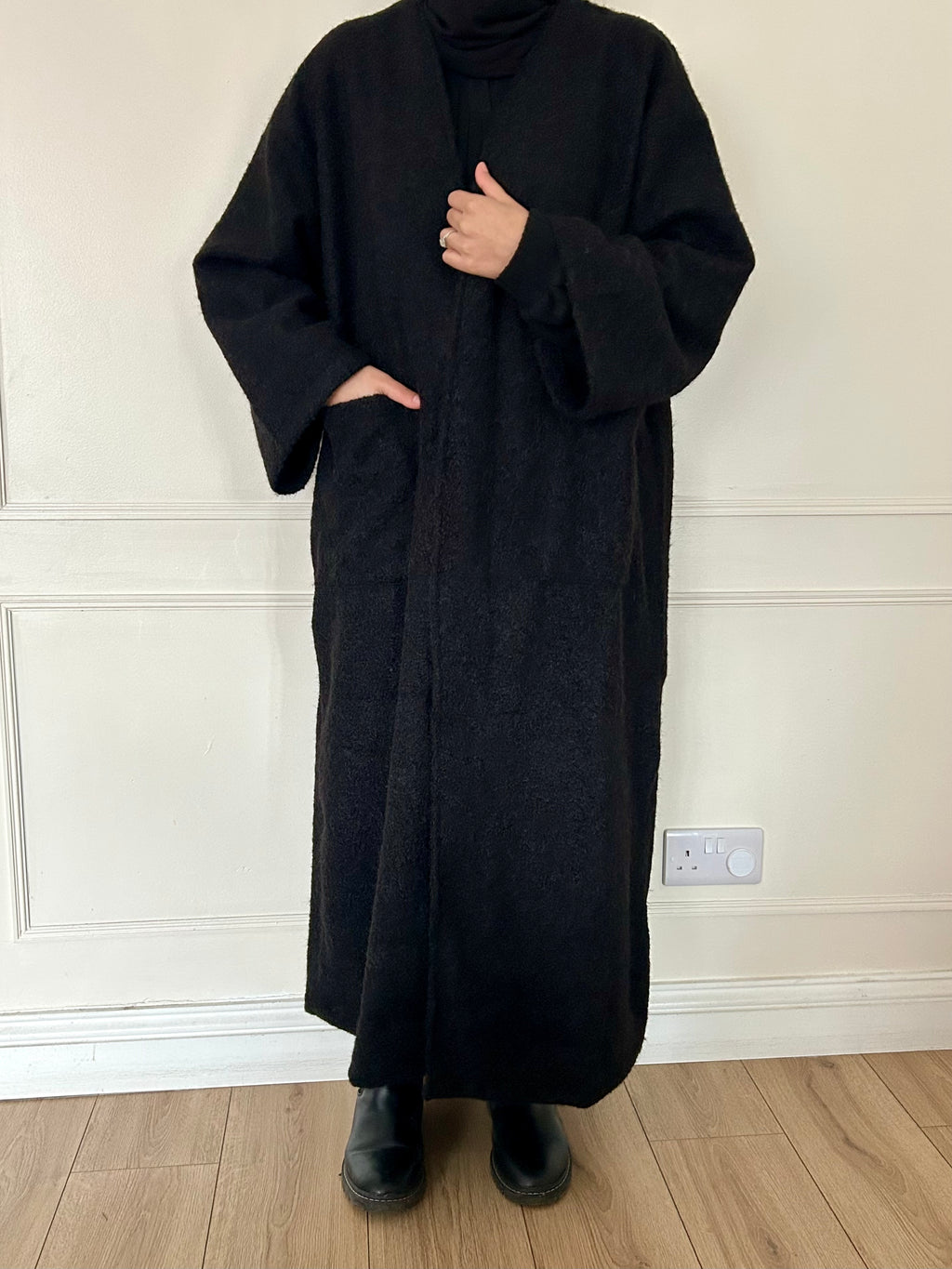 Fluffy Abaya Coat