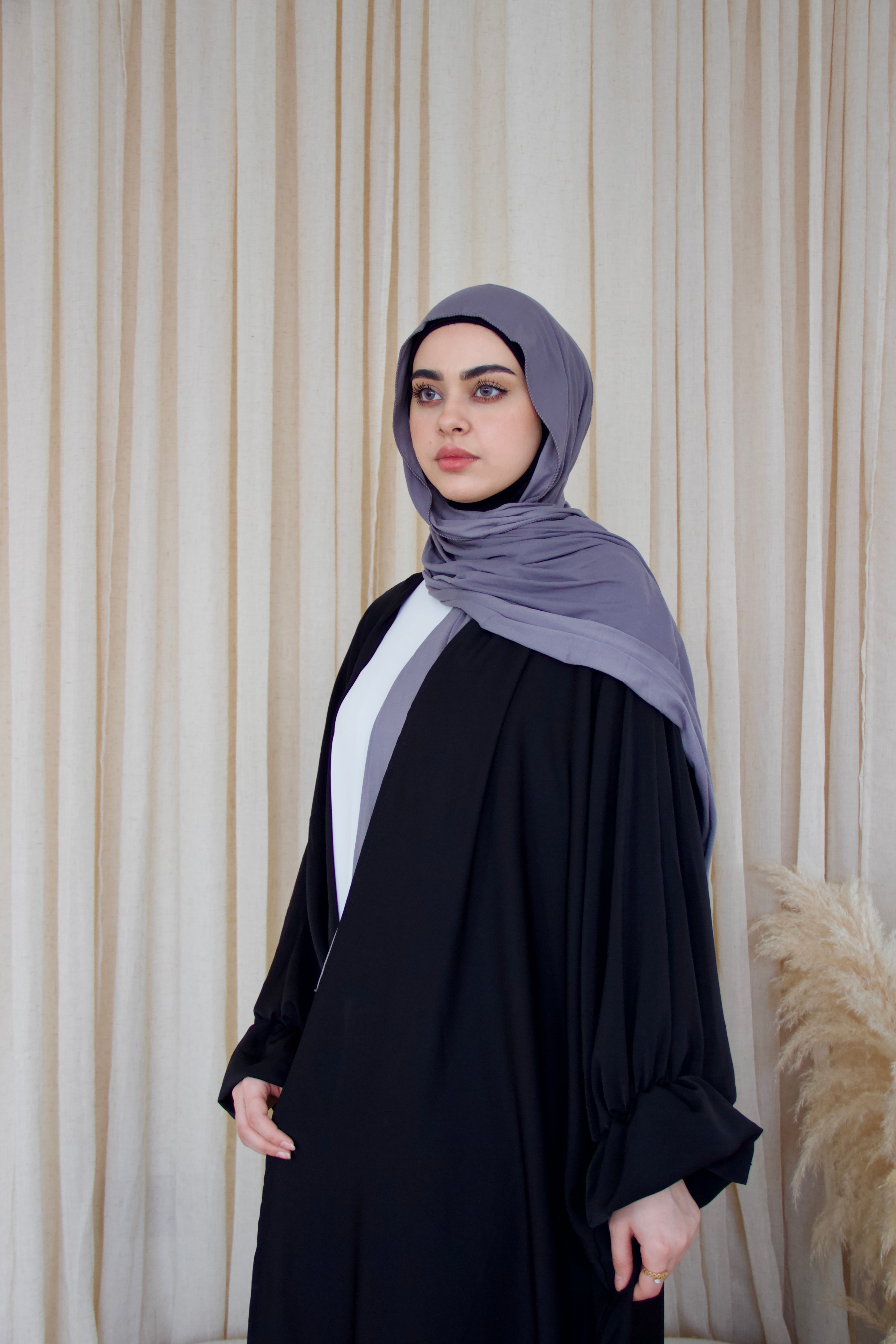 Open Kimono Abaya with Flower Sleeves