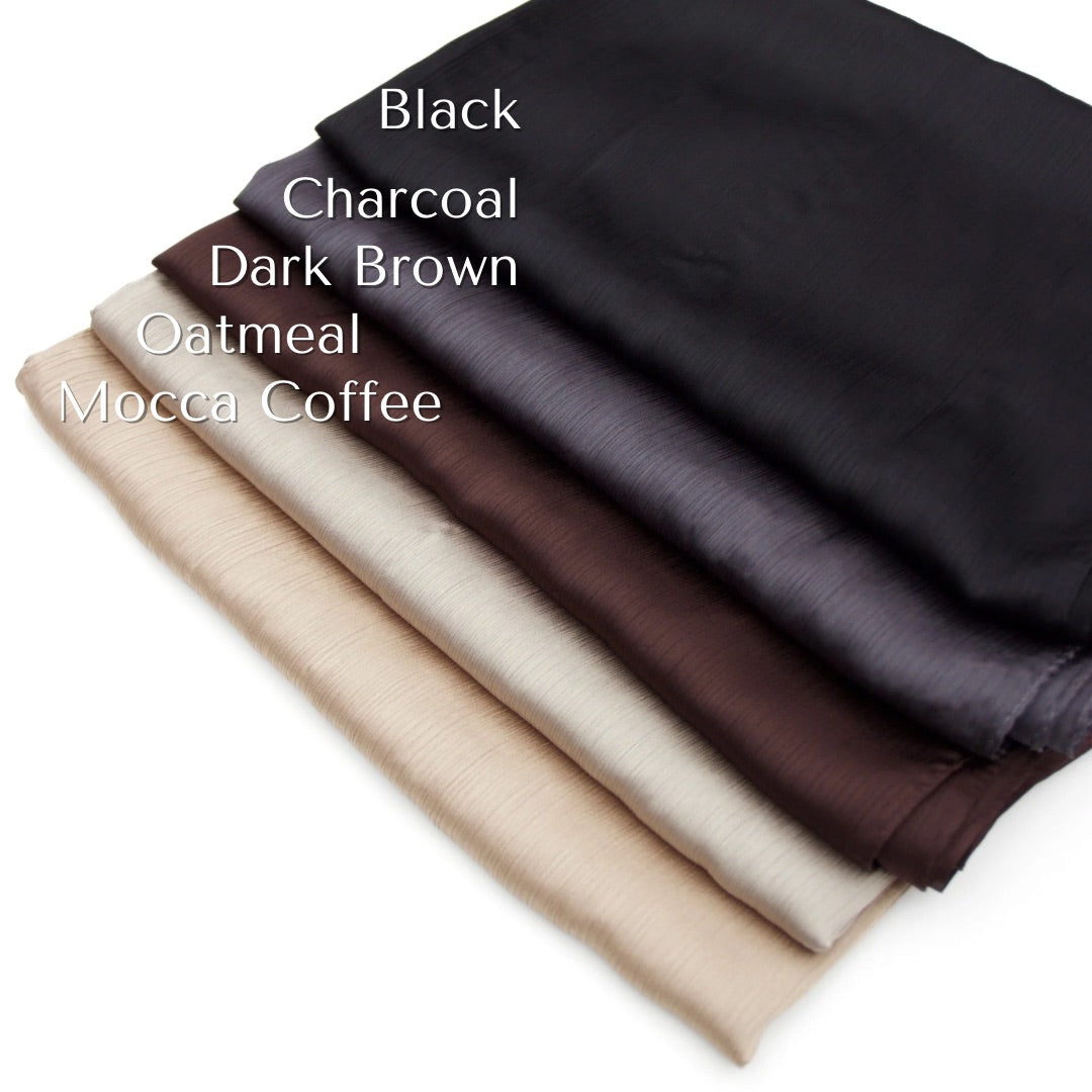 Satin Crinkle Chiffon Hijabs