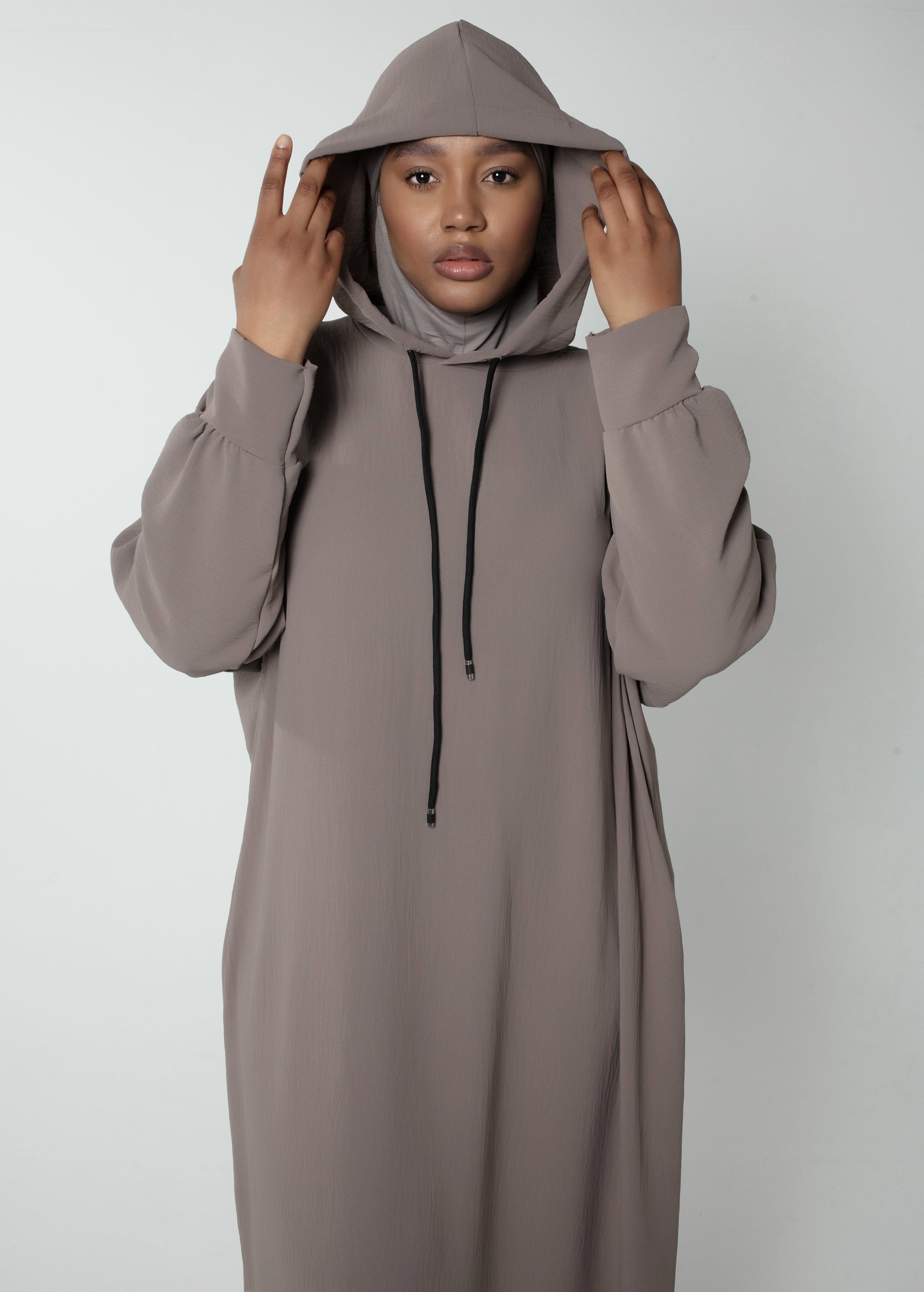 Hooded abaya dress best sale