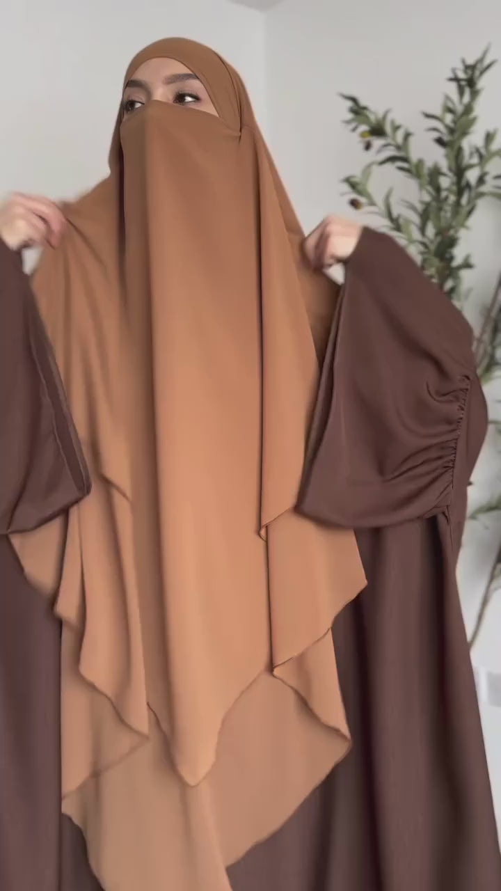 Three Layered Chiffon Khimar